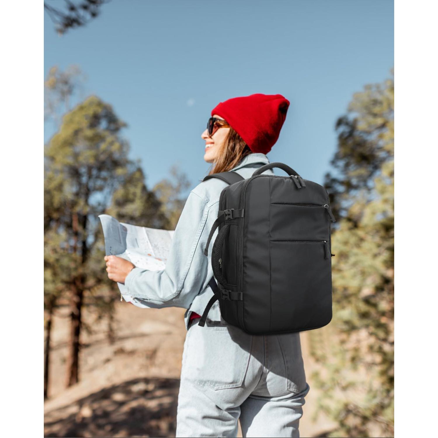 Mochila de Viaje Capolo 17" Impermeable Unisex 25L Negra