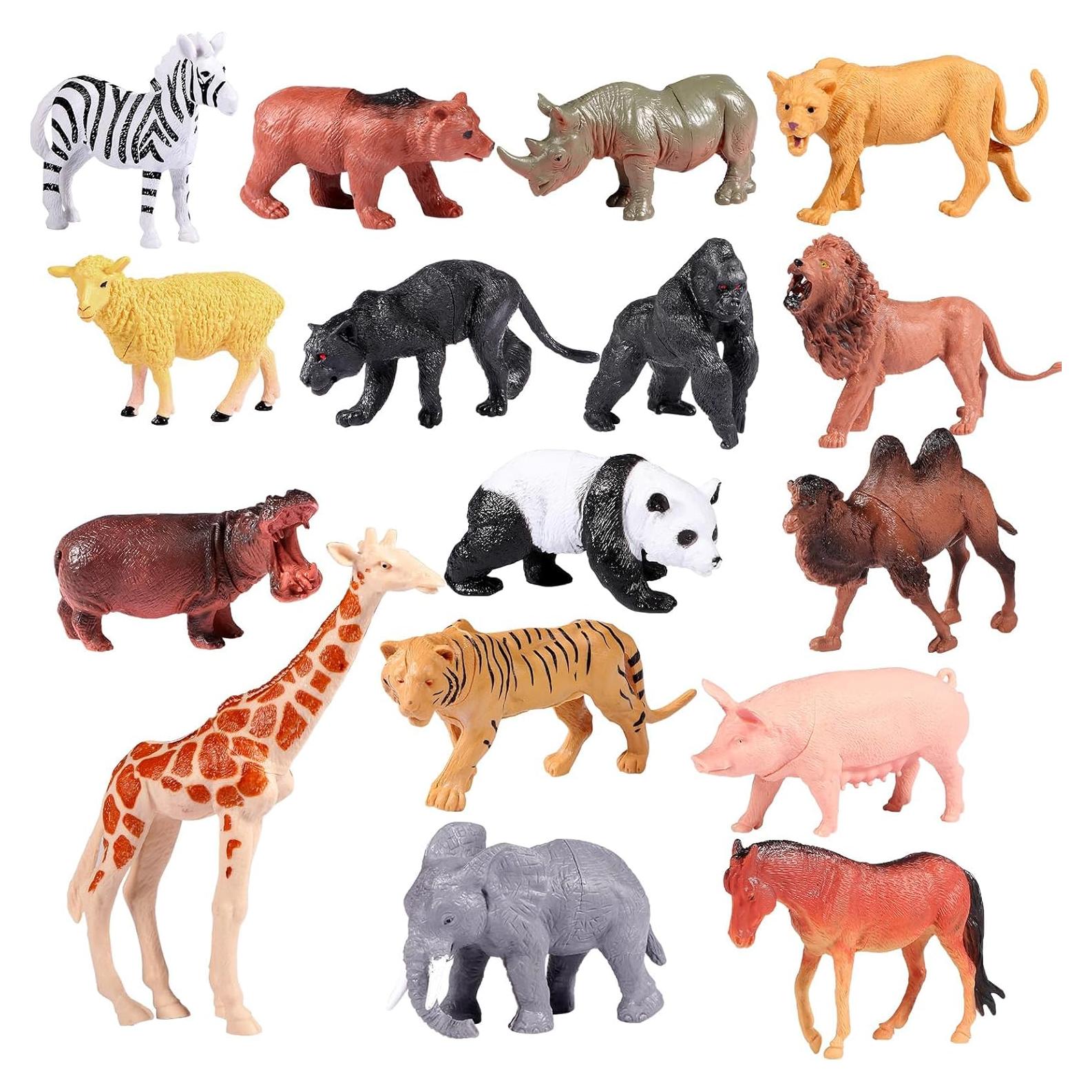 Juego de Juguetes de Animales de Selva YNNMOMK - 16 Piezas