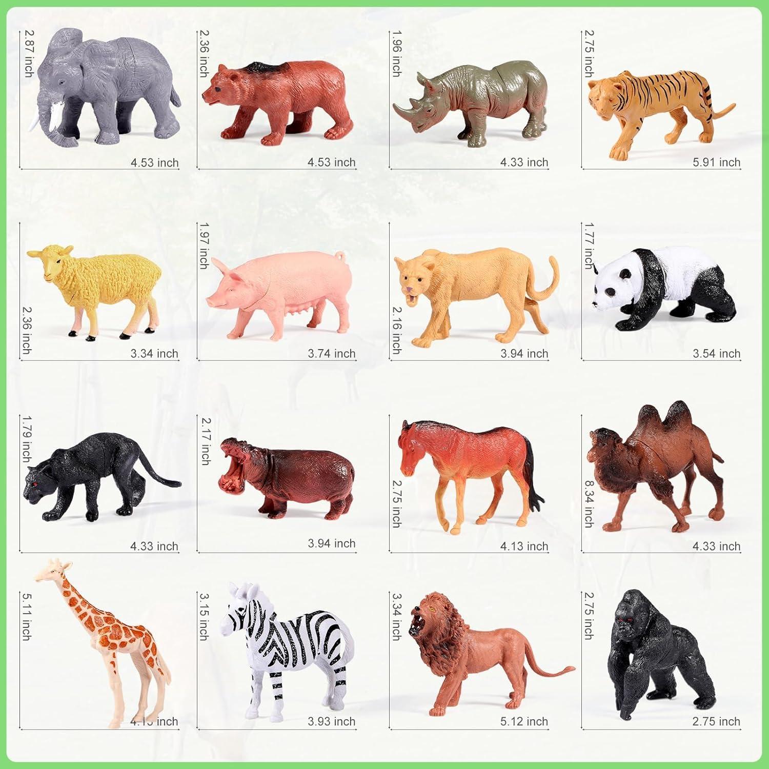 Juego de Juguetes de Animales de Selva YNNMOMK - 16 Piezas