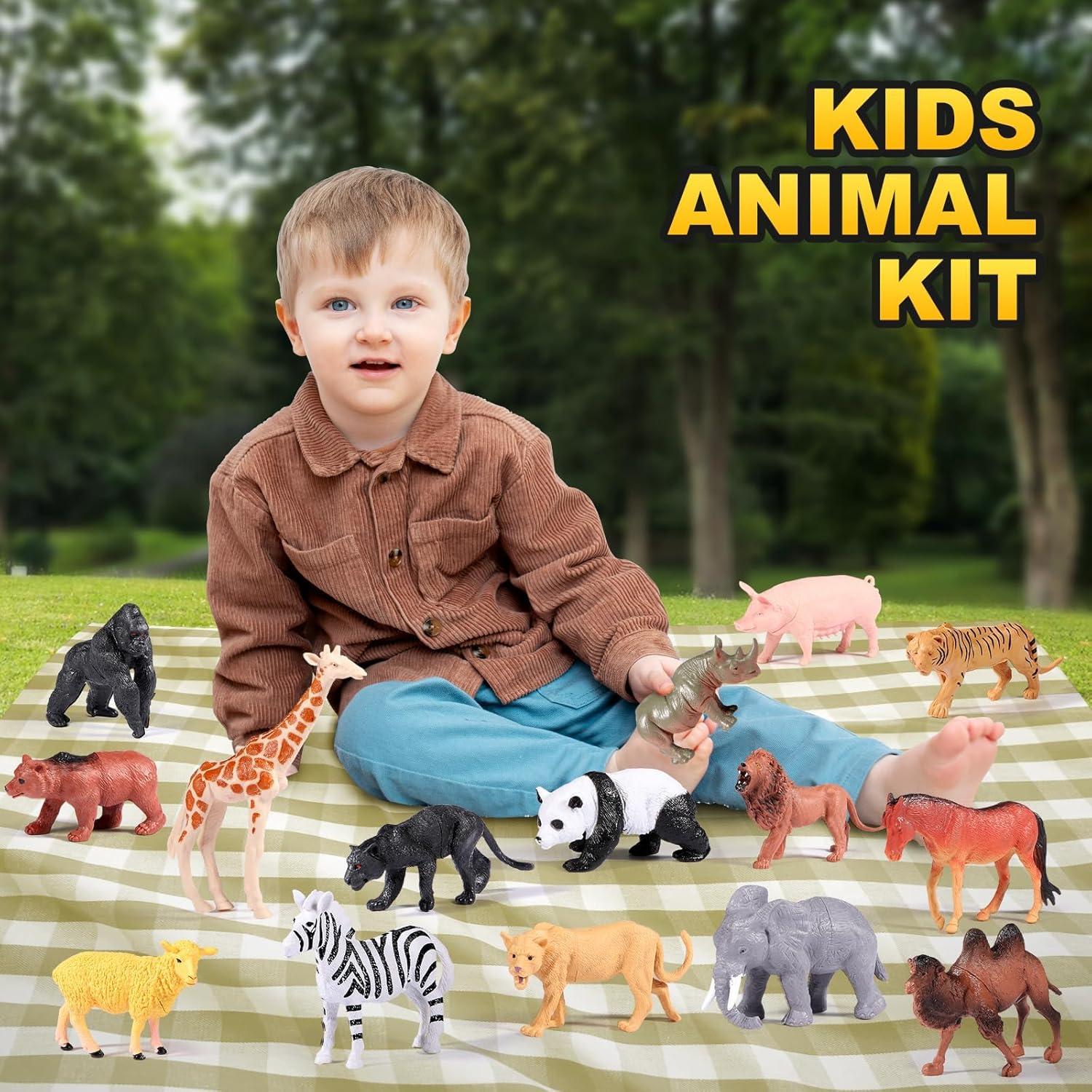 Juego de Juguetes de Animales de Selva YNNMOMK - 16 Piezas