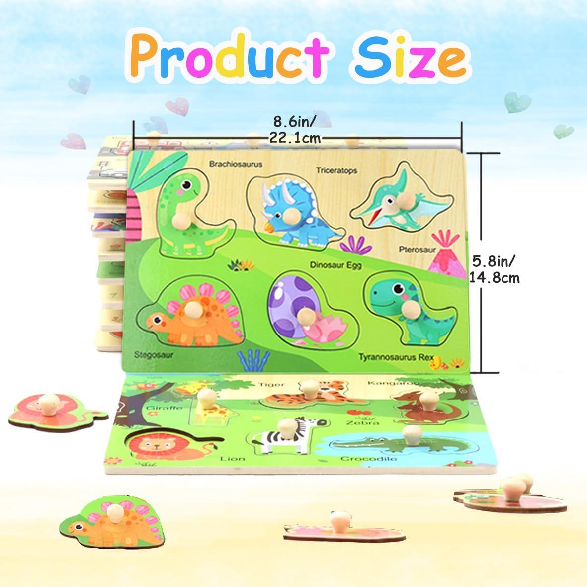 Rompecabezas de Madera Lofeijxufj 8 Piezas Educativos