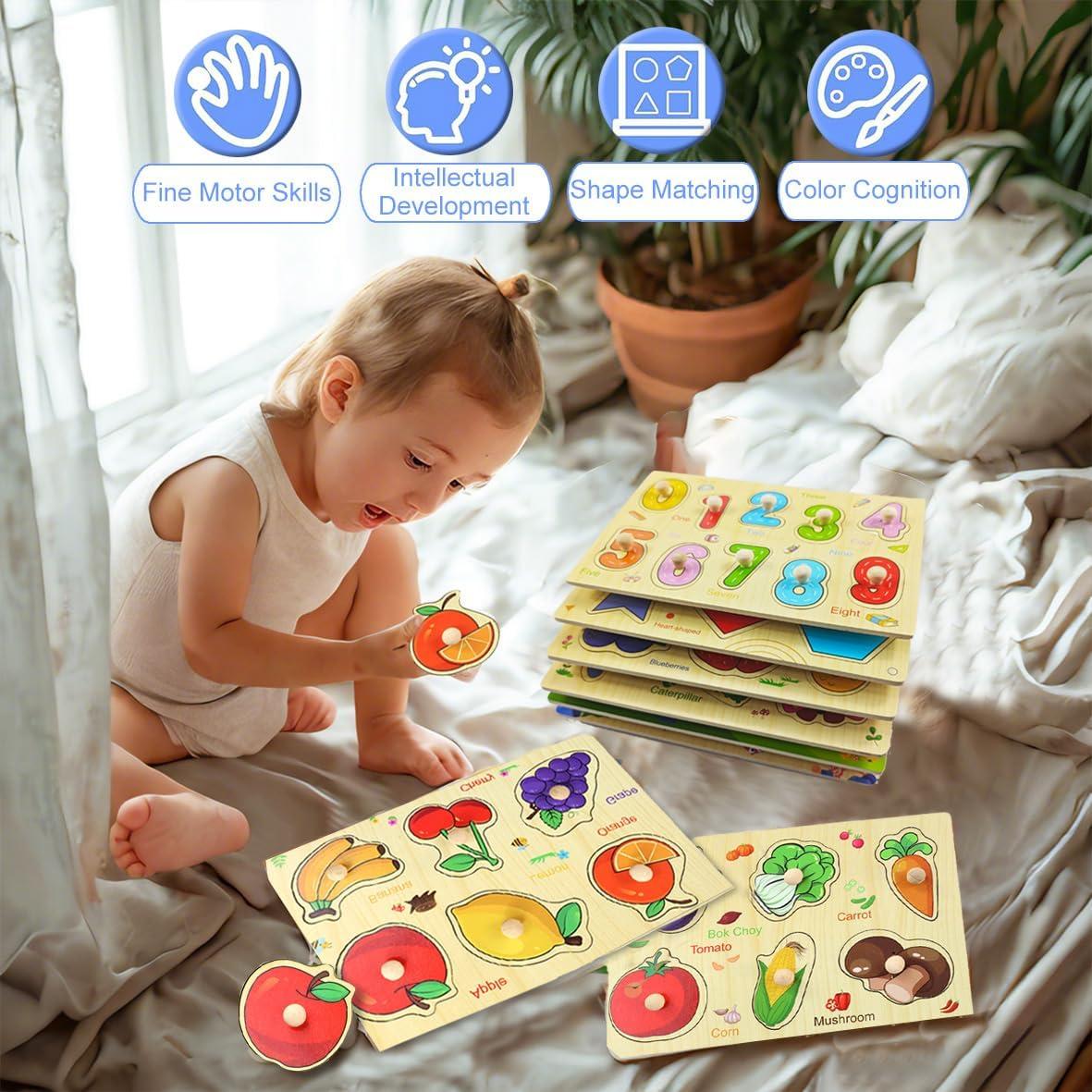 Rompecabezas de Madera Lofeijxufj 8 Piezas Educativos