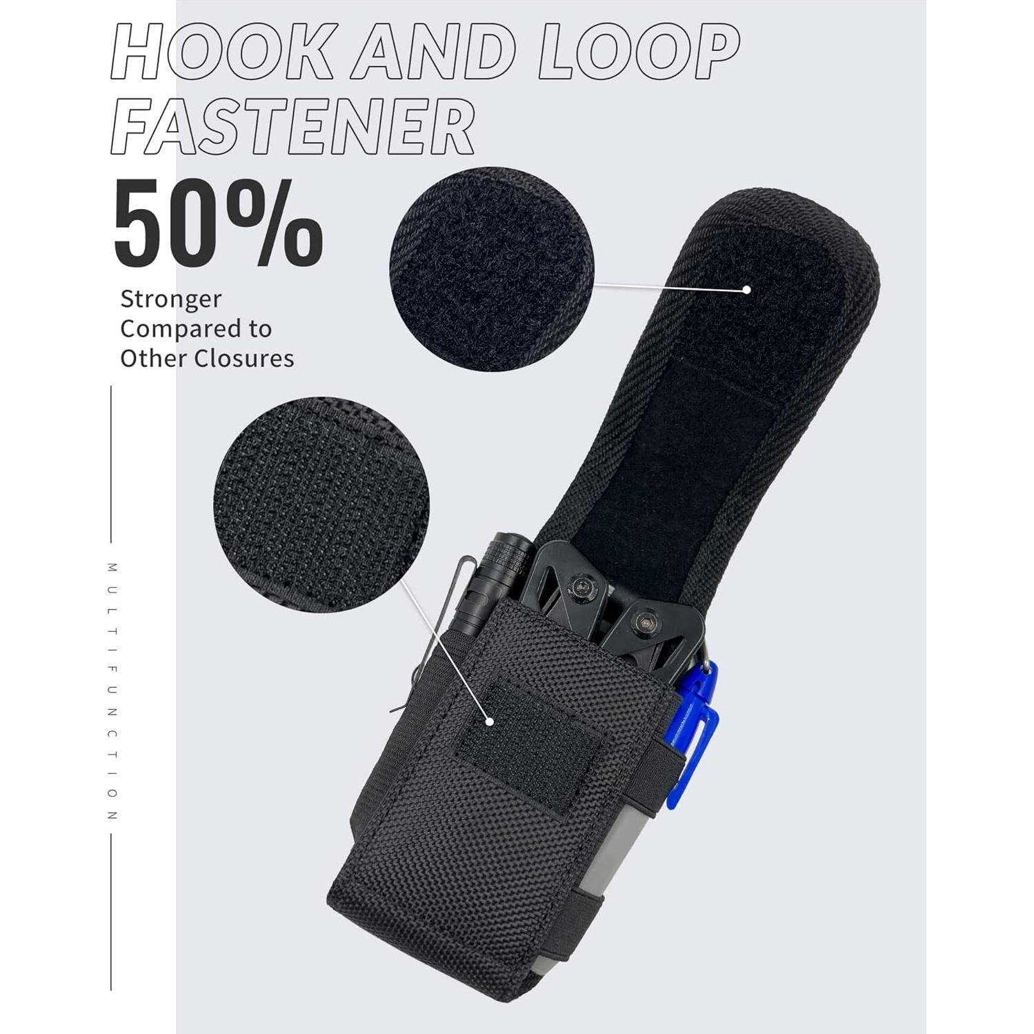 Funda para Multiherramienta MASRIN Negra de Nylon y Cuero