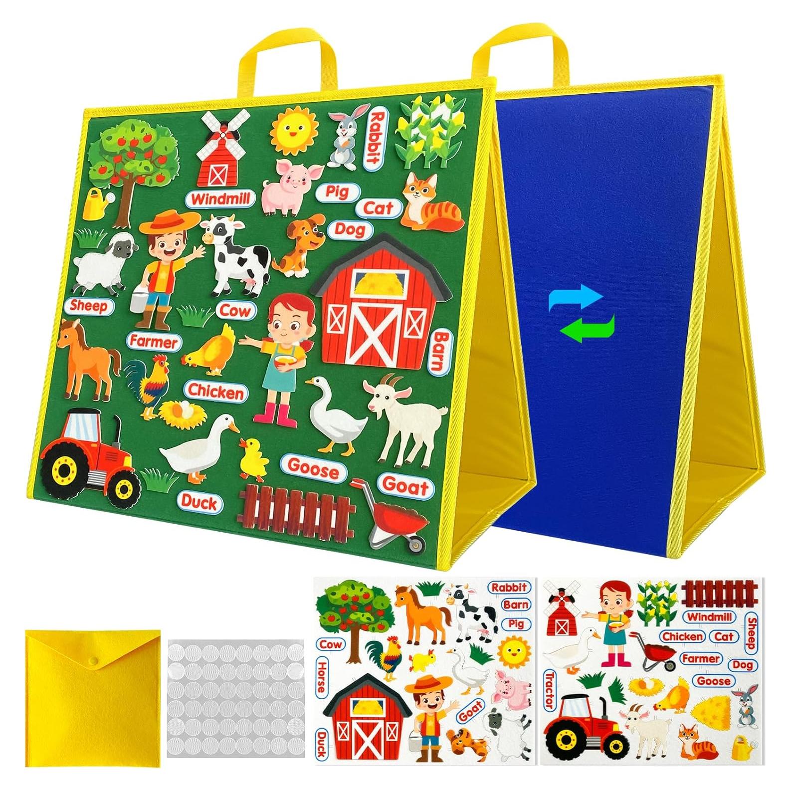 Tablero de Fieltro PENGFULL Animales de Granja 43x43 cm