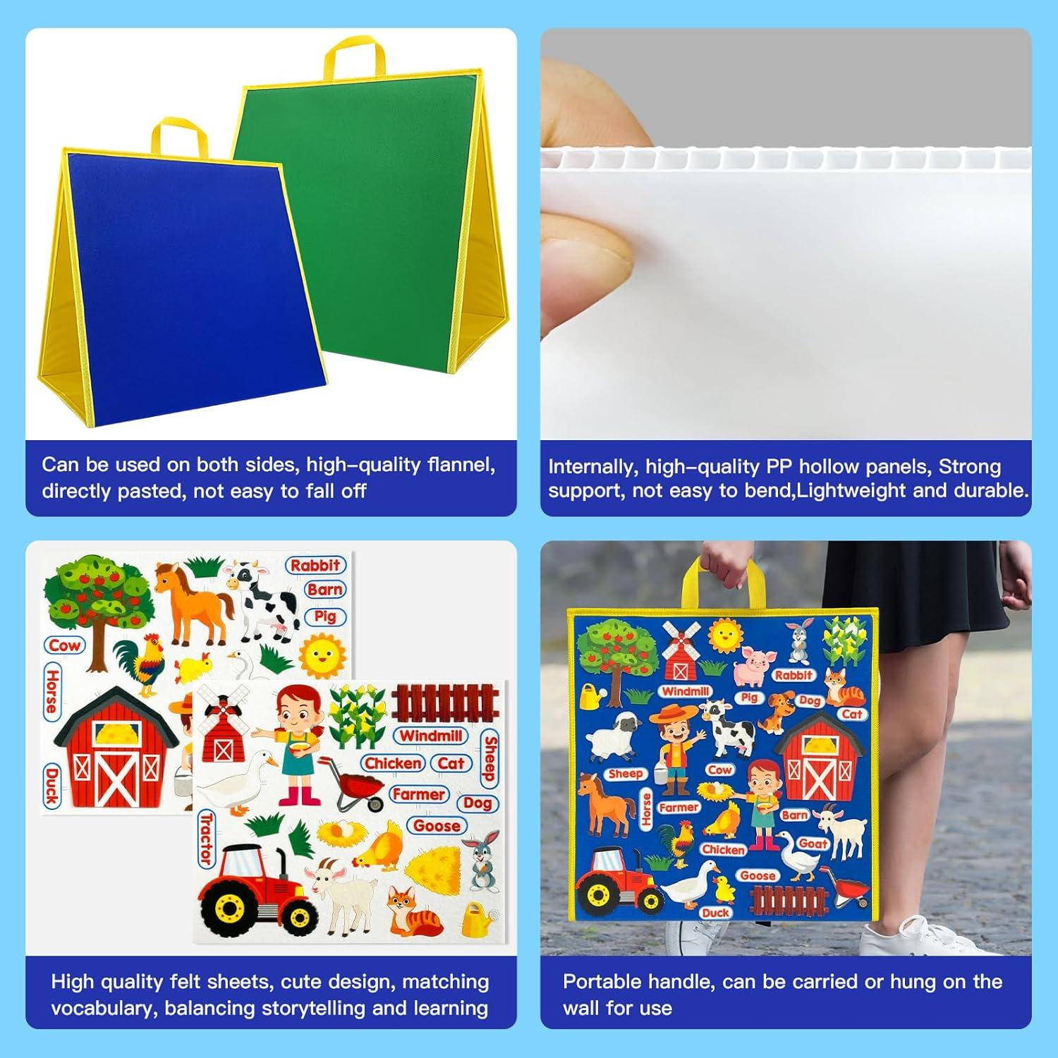 Tablero de Fieltro PENGFULL Animales de Granja 43x43 cm