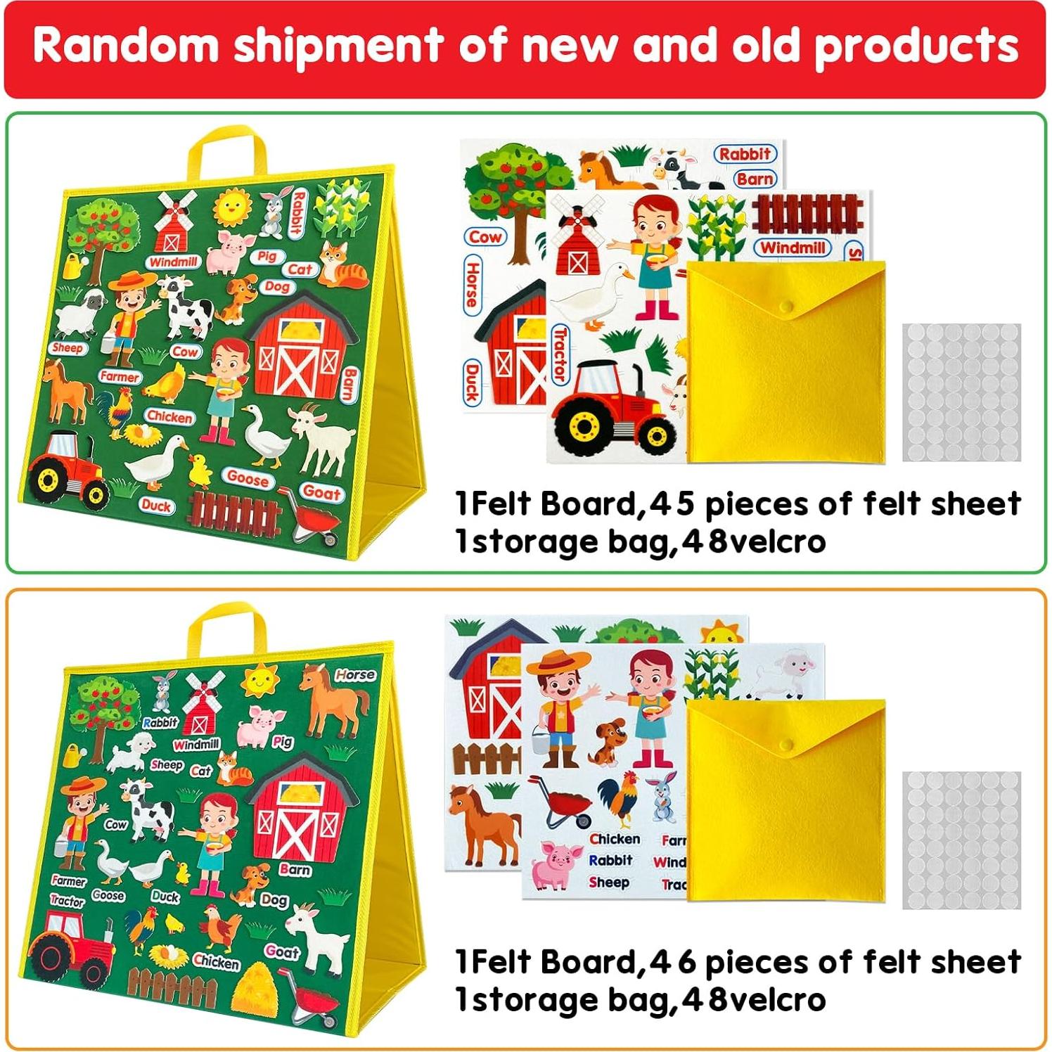 Tablero de Fieltro PENGFULL Animales de Granja 43x43 cm