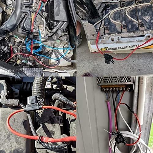 Soporte de Fusible Inline 10 AWG Qizpcer 12V 40A - Paquete de 6