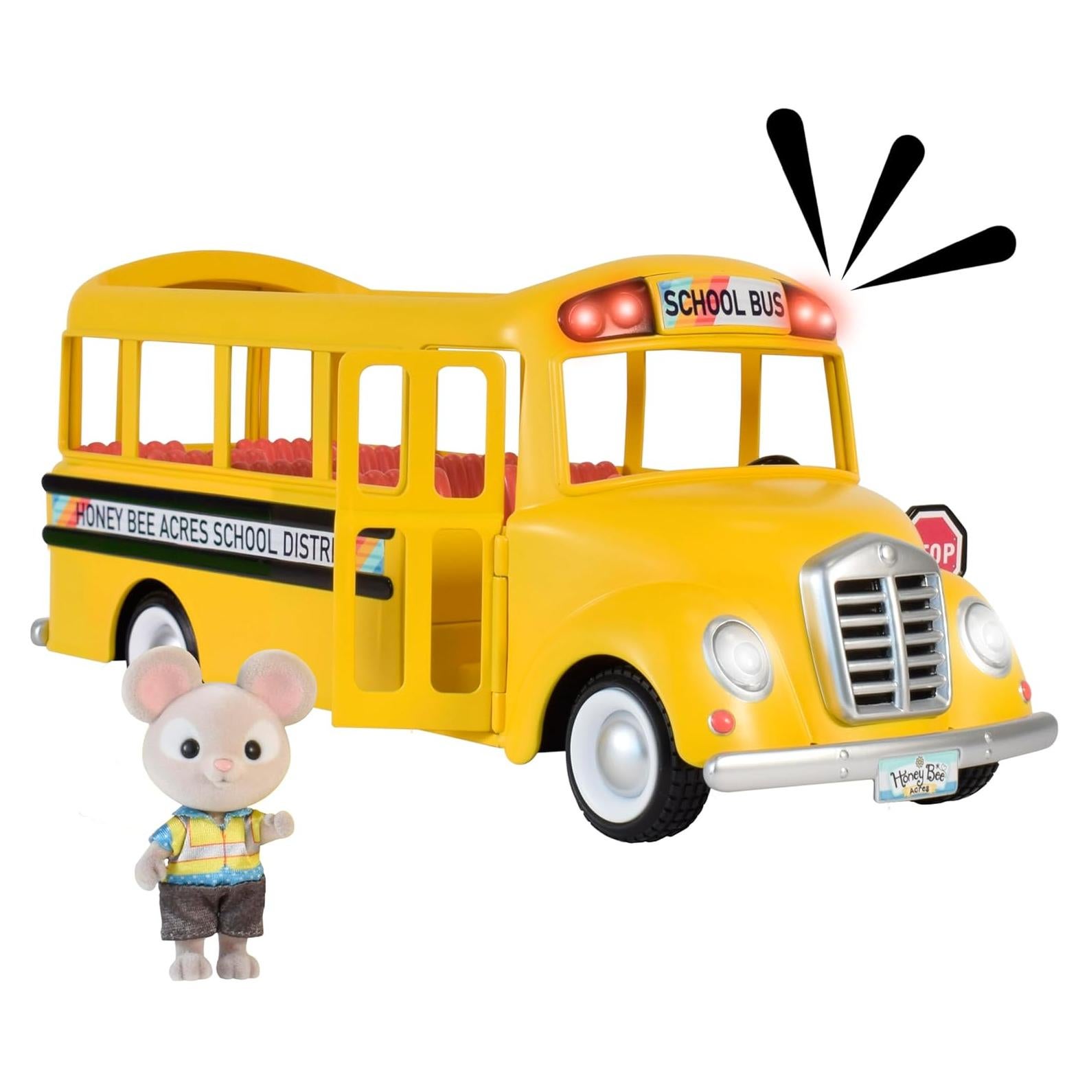 Autobús Escolar Sunshine con Luces y Sonidos - 2 Piezas