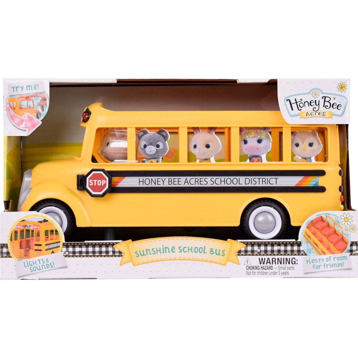 Autobús Escolar Sunshine con Luces y Sonidos - 2 Piezas