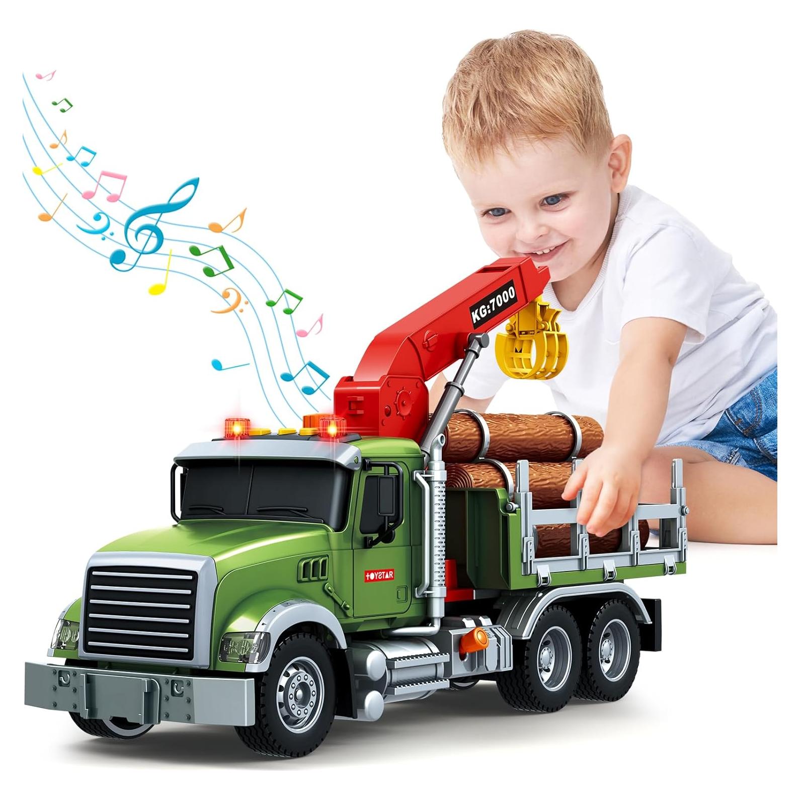 Camión de Granja SpringFlower con Troncos y Sonidos