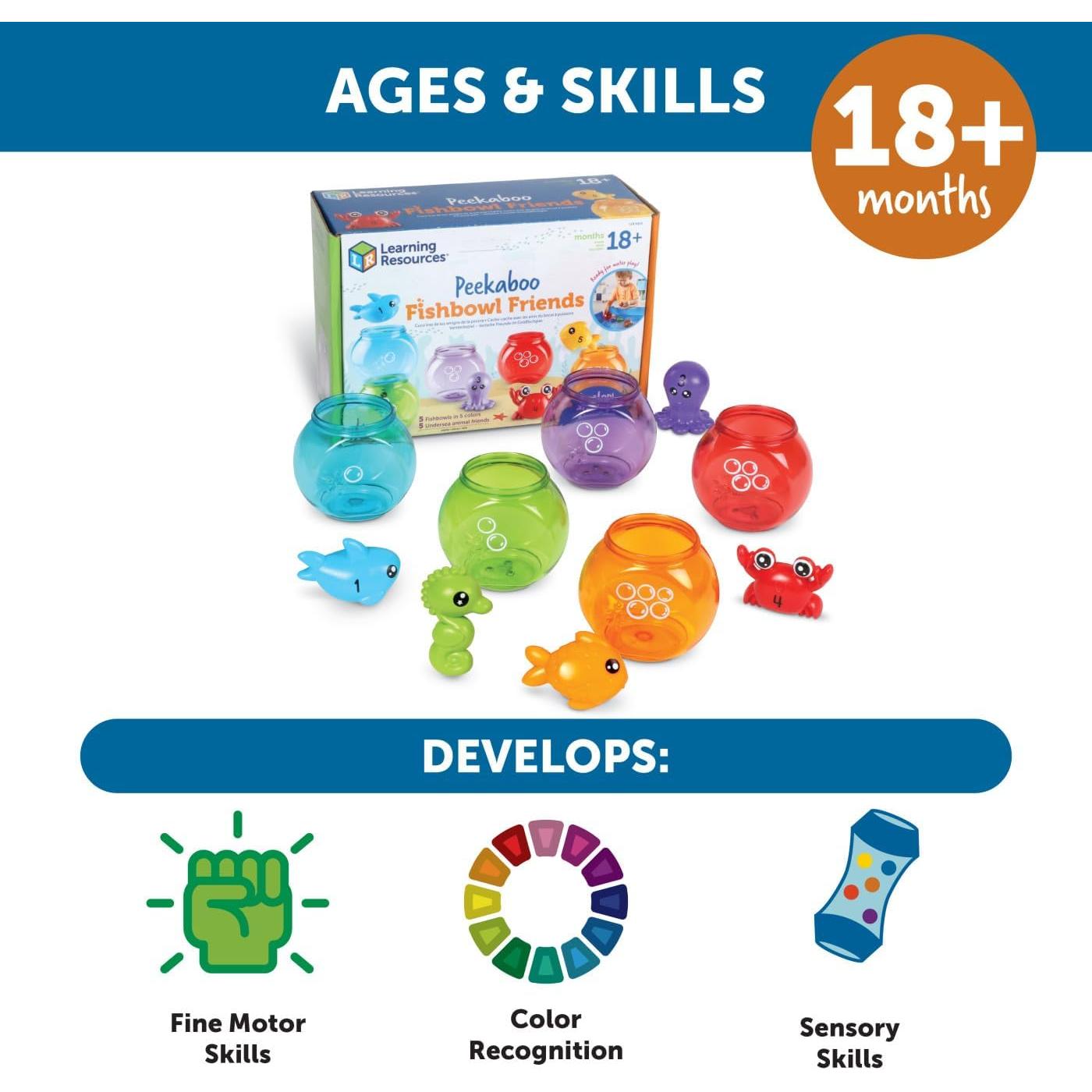 Amigos del Acuario Peekaboo Learning Resources, 10 Piezas