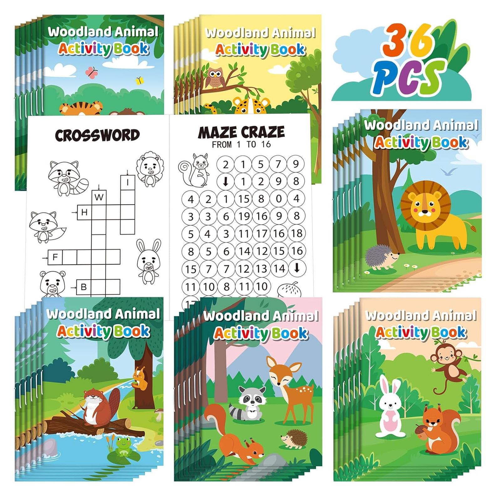 36 Mini Libros de Actividades Sinmoe para Niños 10x7.5cm