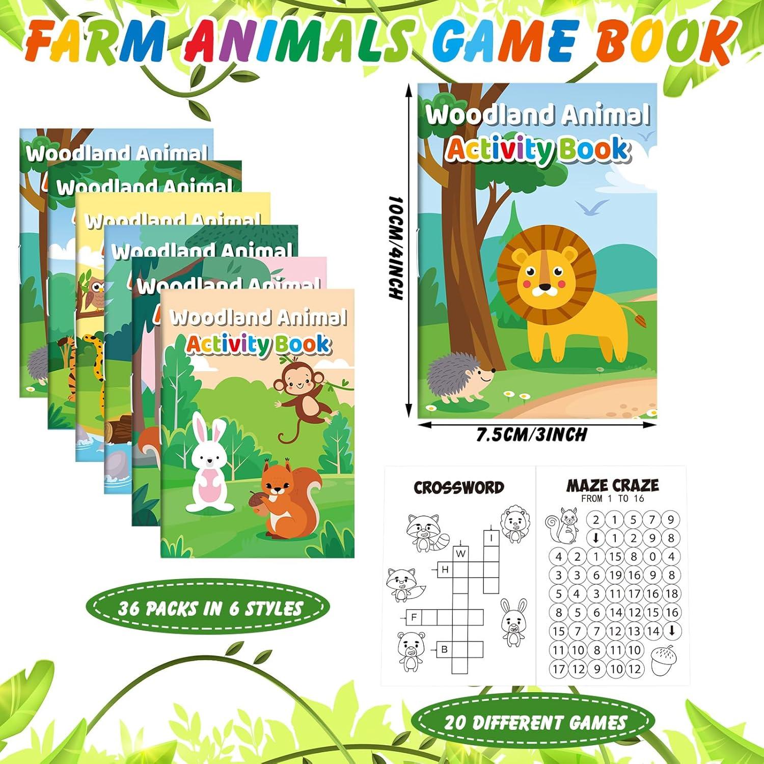 36 Mini Libros de Actividades Sinmoe para Niños 10x7.5cm