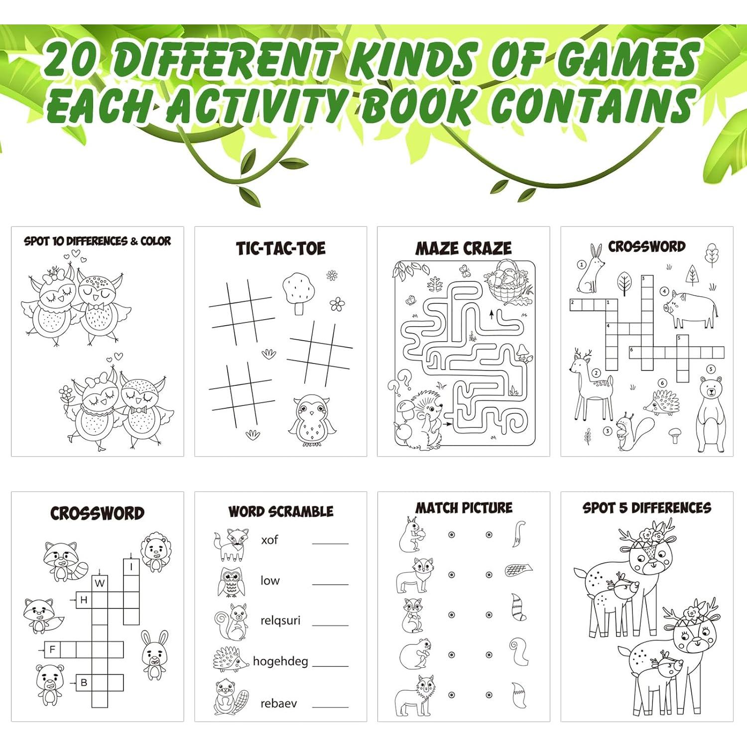 36 Mini Libros de Actividades Sinmoe para Niños 10x7.5cm