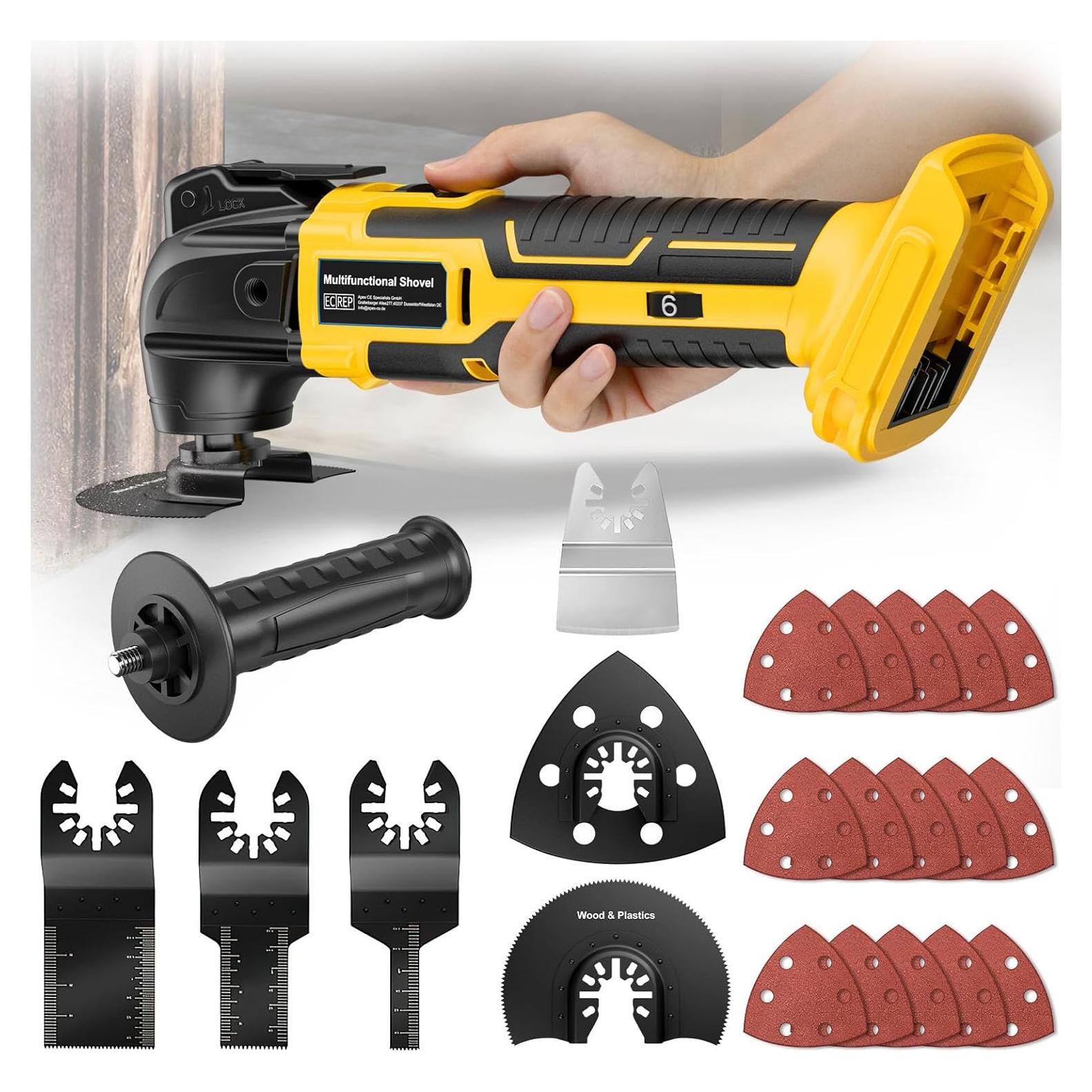 Herramienta oscilante inalámbrica Synxiter 20V 22 piezas