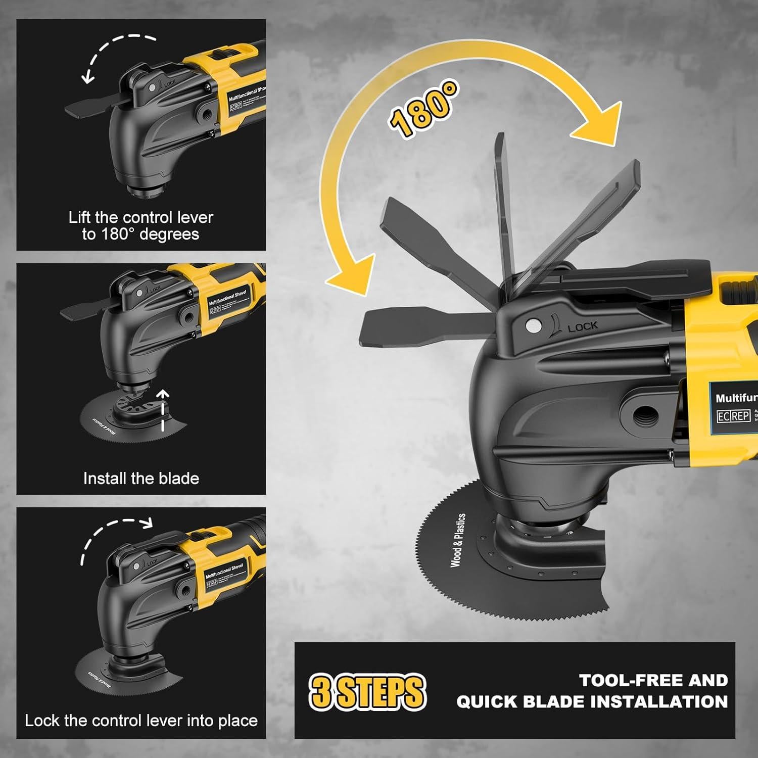 Herramienta oscilante inalámbrica Synxiter 20V 22 piezas