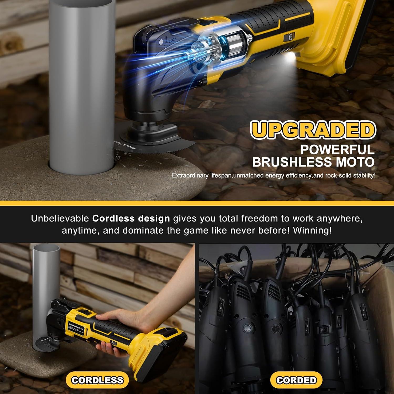 Herramienta oscilante inalámbrica Synxiter 20V 22 piezas