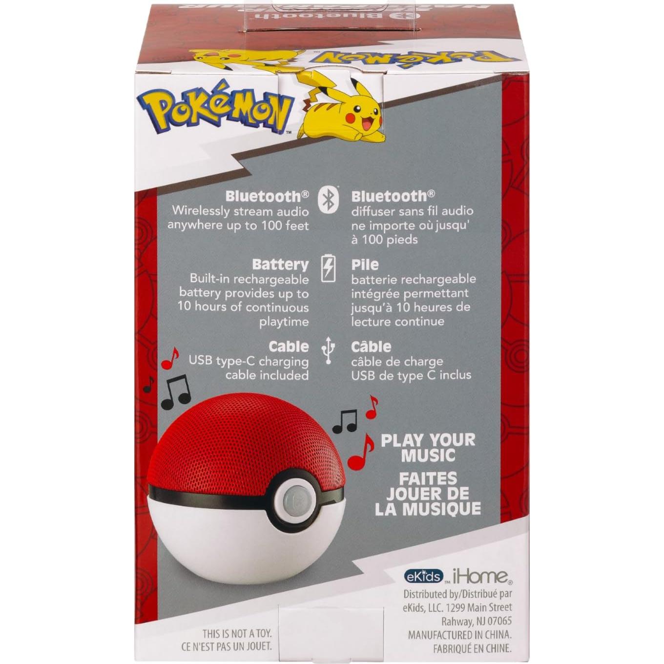 Altavoz Bluetooth eKids Pokeball Portátil 10h Batería USB-C