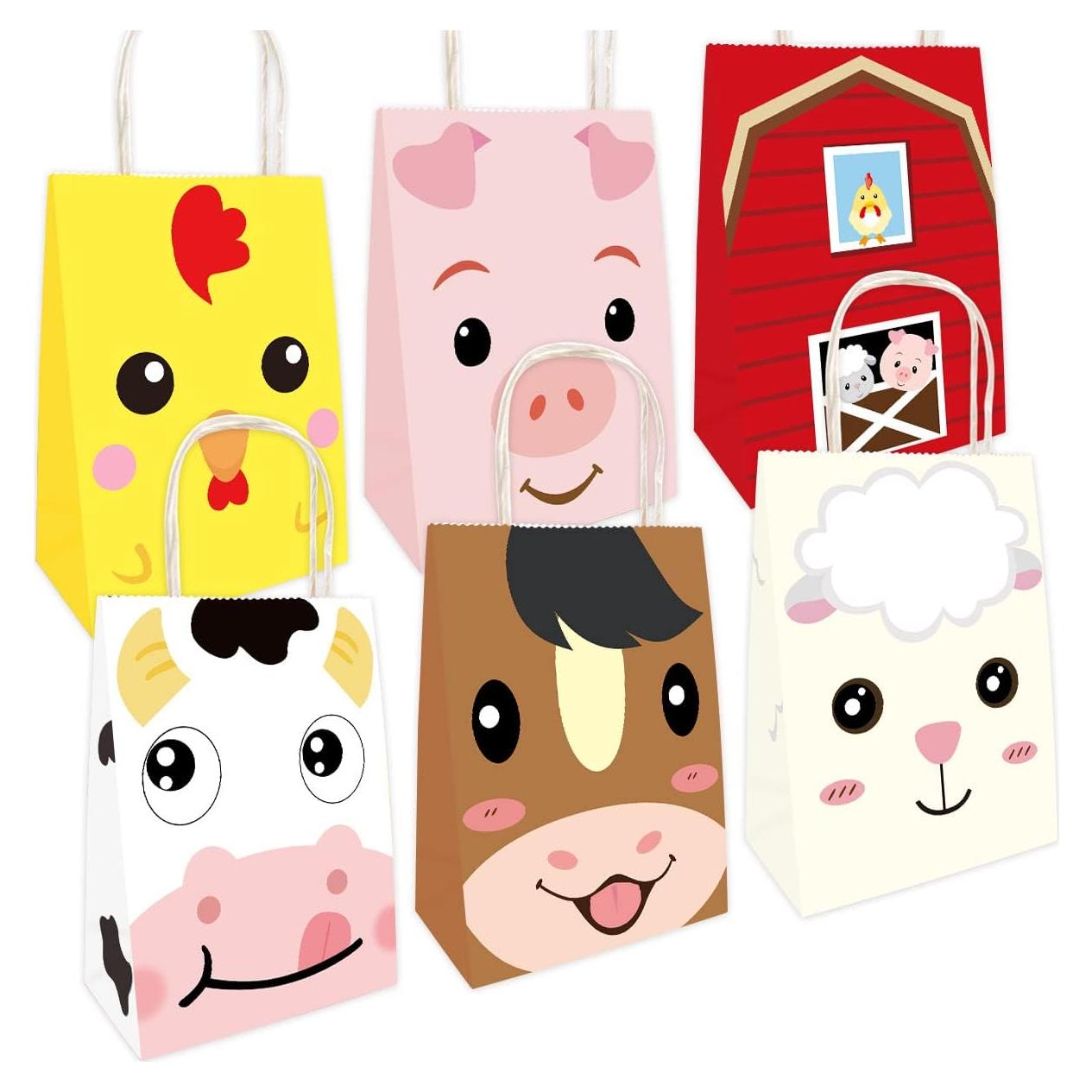 Bolsas de Fiesta de Animales de Granja Fancy Land 18 Pzs