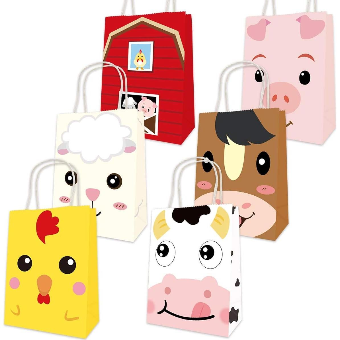Bolsas de Fiesta de Animales de Granja Fancy Land 18 Pzs