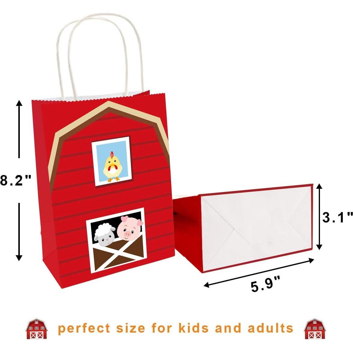 Bolsas de Fiesta de Animales de Granja Fancy Land 18 Pzs