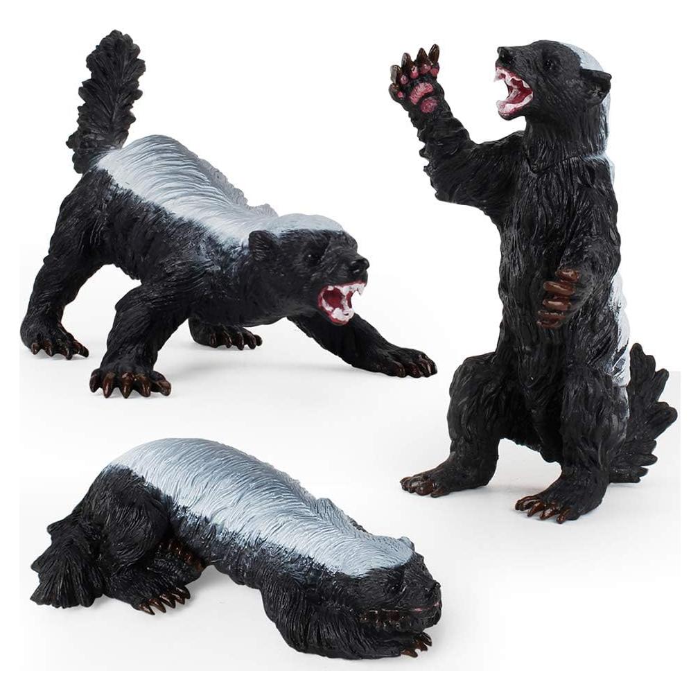 Figuras de Tejón de Miel LC JoyCre 3 Piezas Realistas