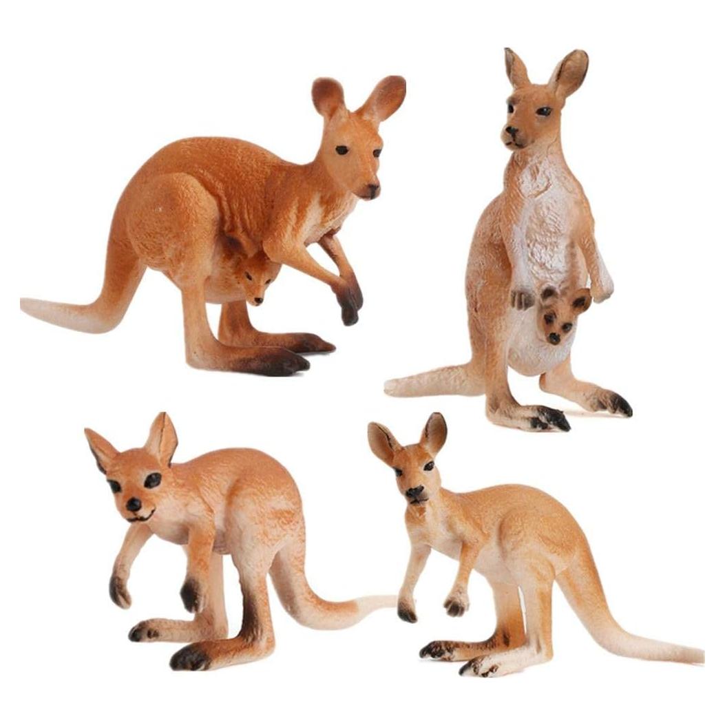 Figuras de Animales de Safari AUCOOMA 4 Piezas Juguetes