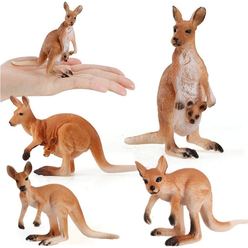 Figuras de Animales de Safari AUCOOMA 4 Piezas Juguetes