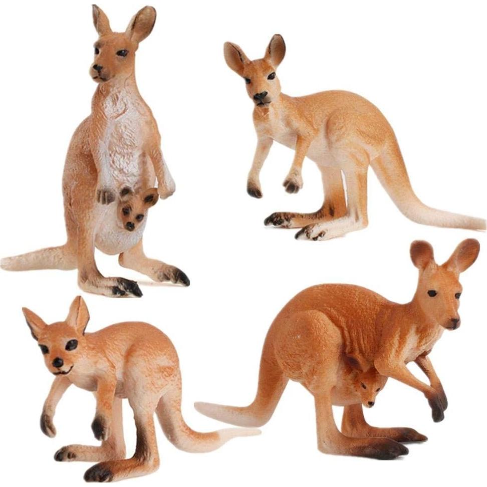 Figuras de Animales de Safari AUCOOMA 4 Piezas Juguetes