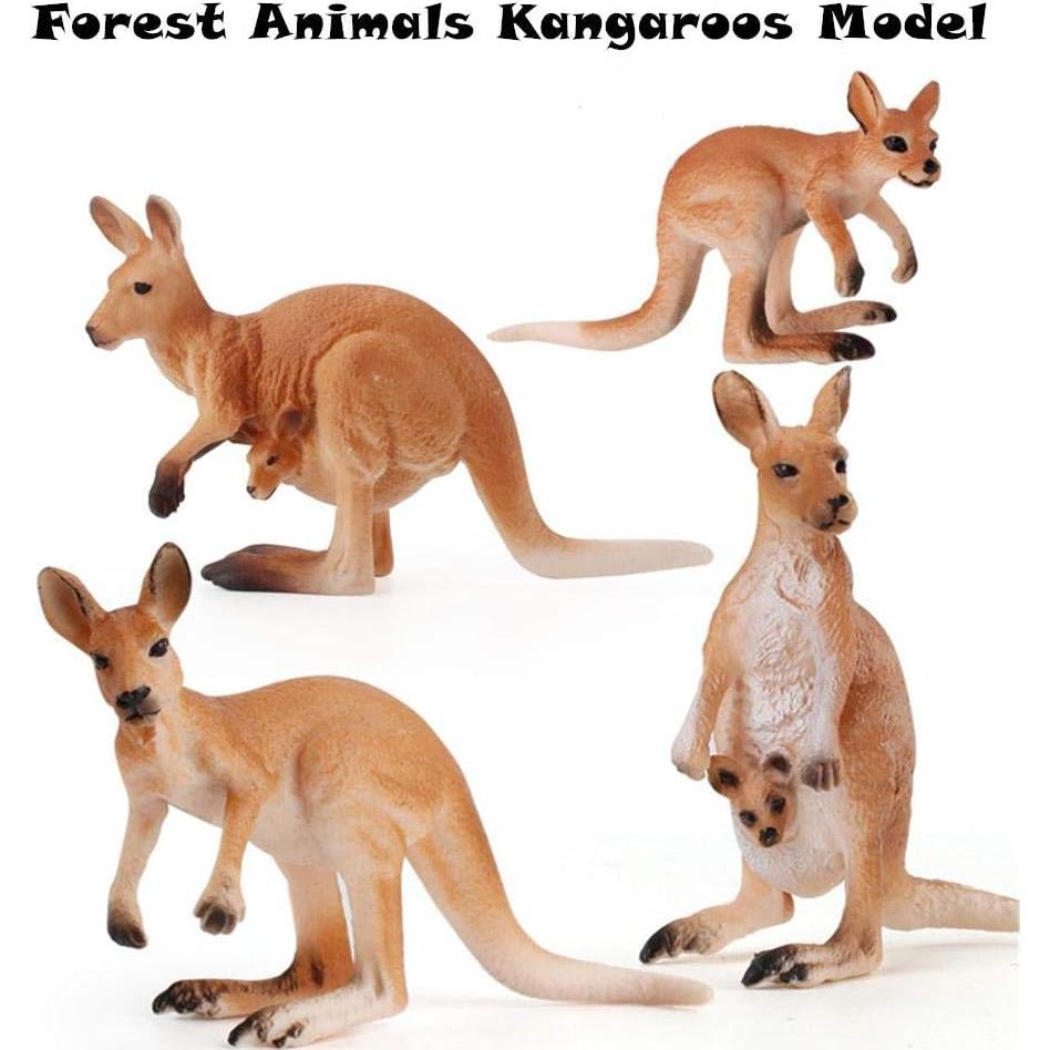 Figuras de Animales de Safari AUCOOMA 4 Piezas Juguetes