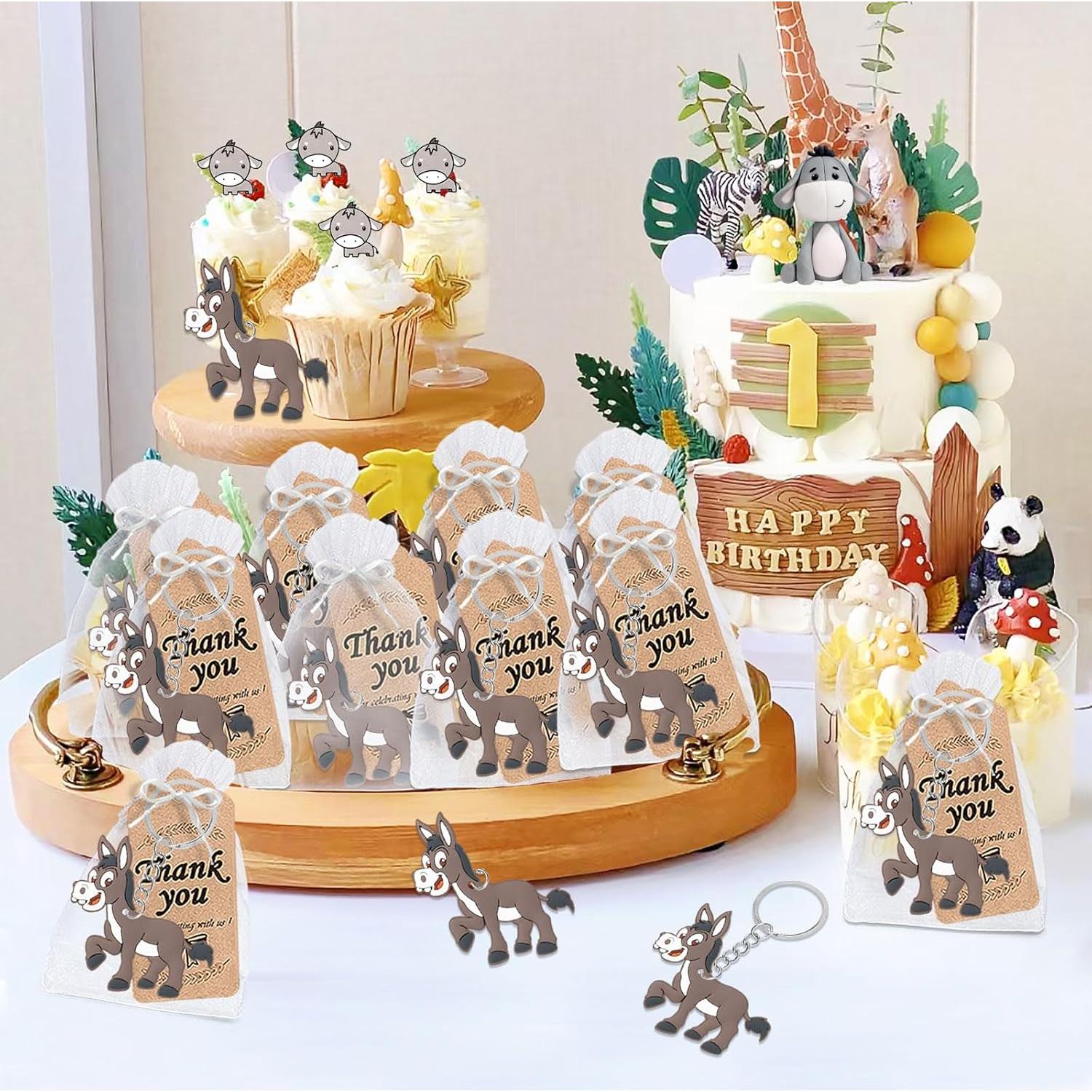 CiciBear 60 Paquete Decoraciones Fiesta Burro para Niños