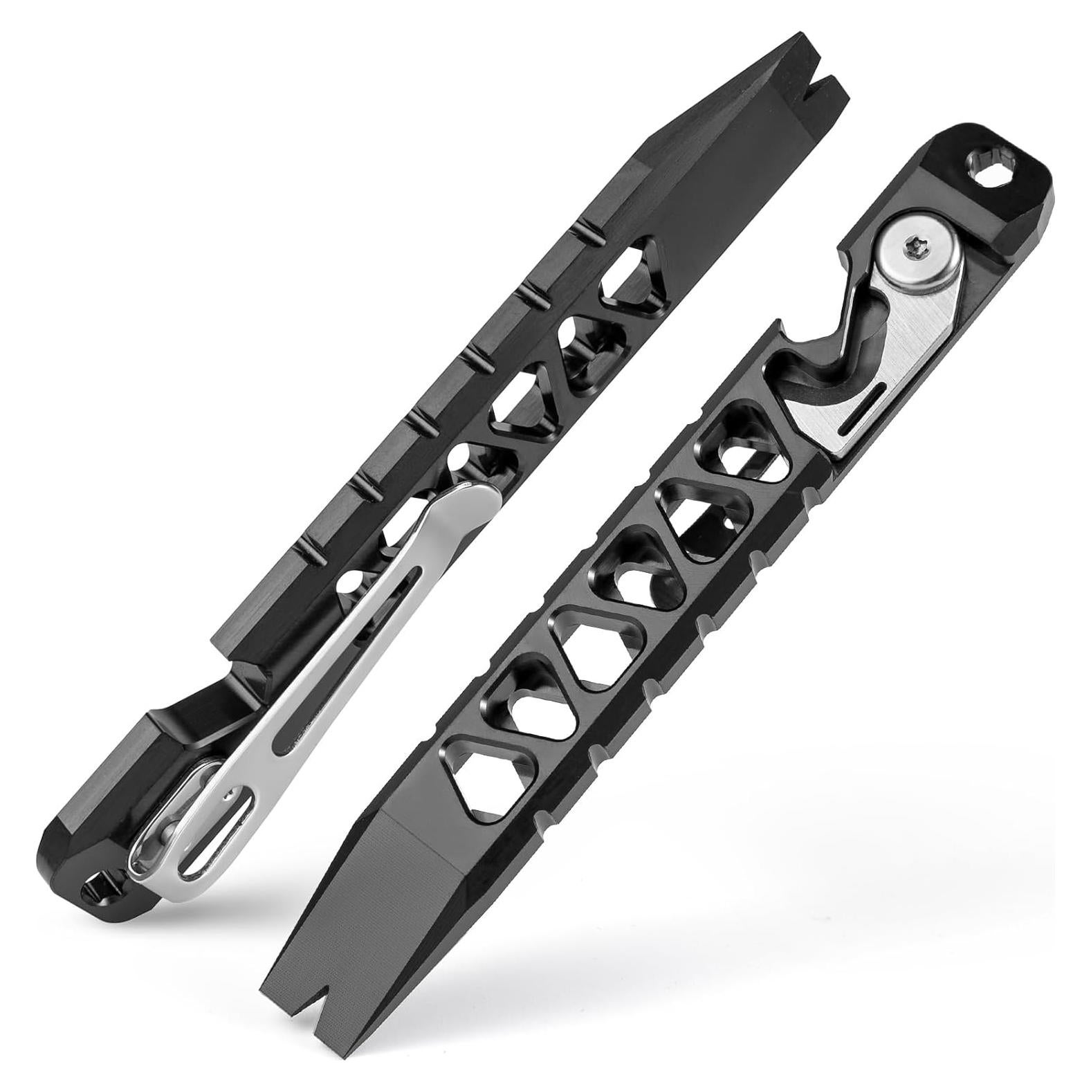 Barra de palanca EDC TISUR de titanio, 11.1 cm, herramienta multitool