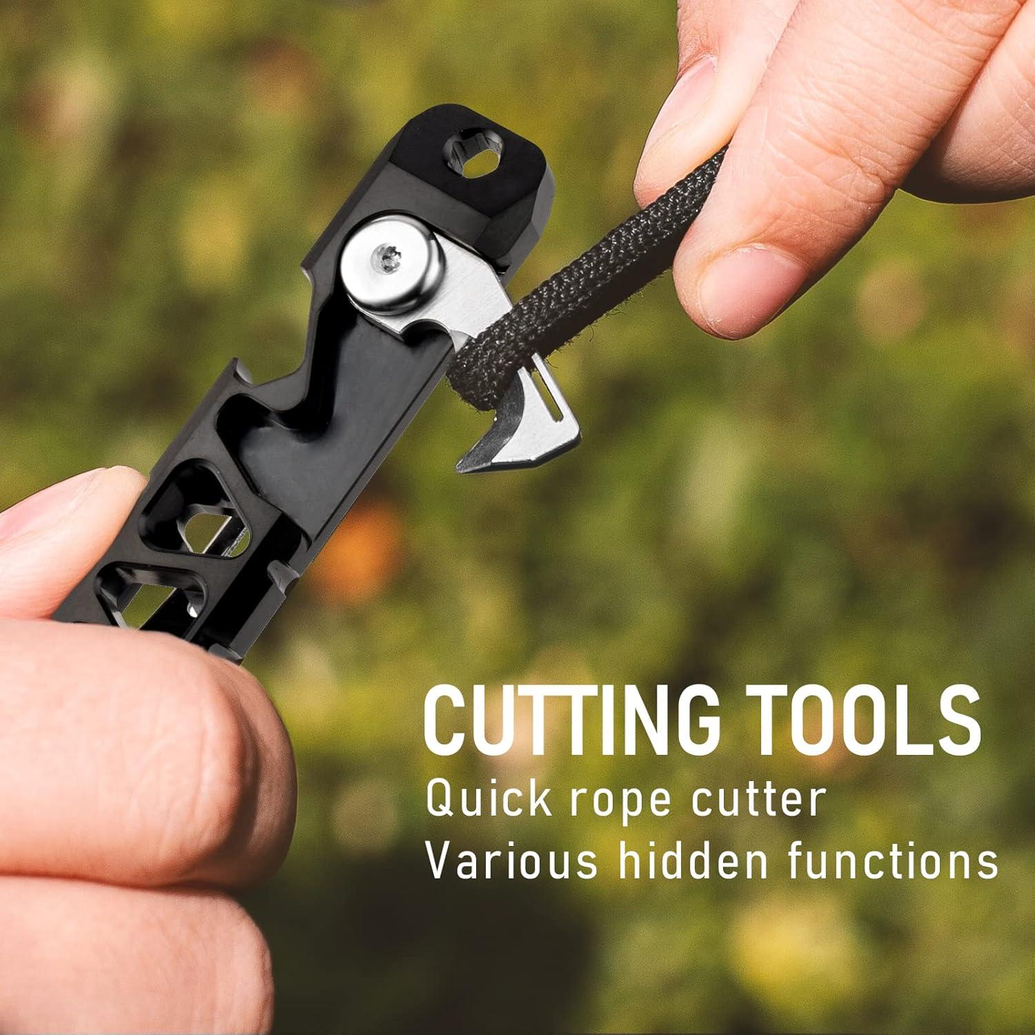 Barra de palanca EDC TISUR de titanio, 11.1 cm, herramienta multitool