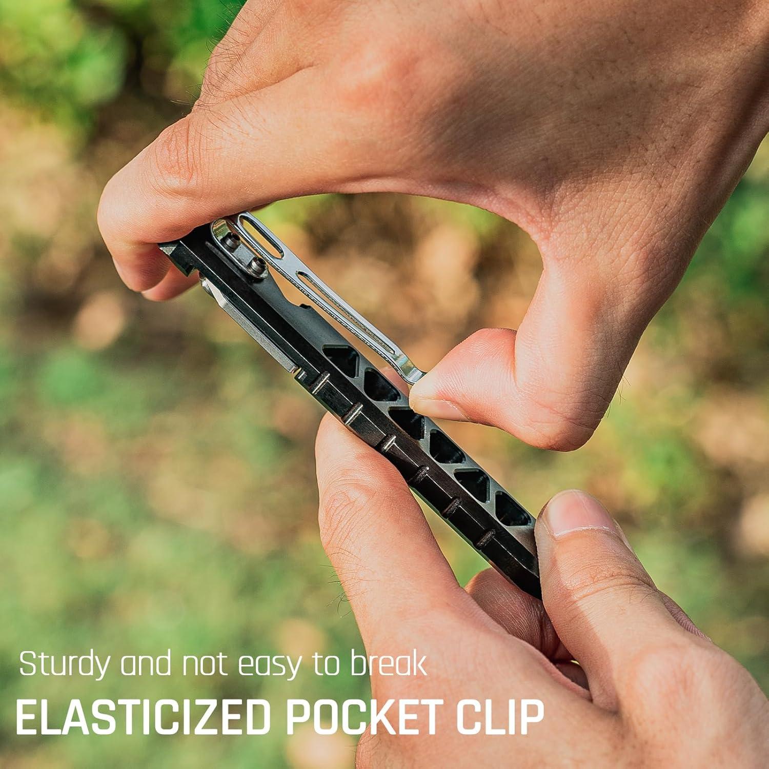 Barra de palanca EDC TISUR de titanio, 11.1 cm, herramienta multitool