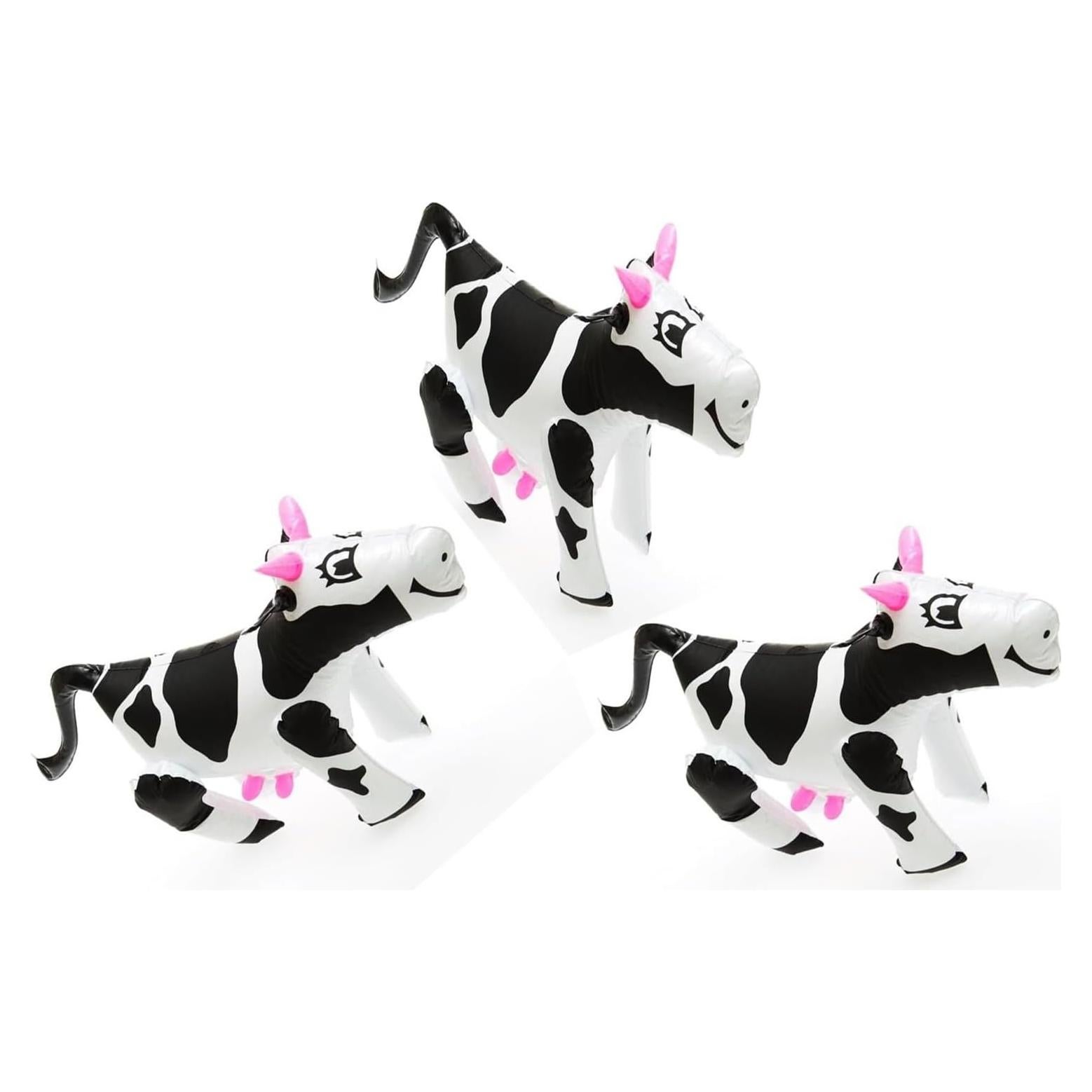 Vacas Inflables Happy Deals Set 3 Piezas Decorativas