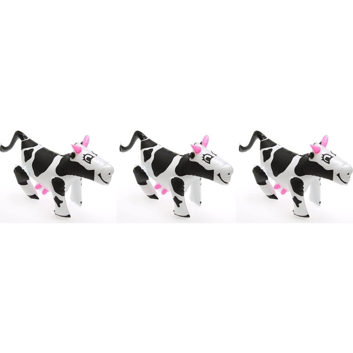 Vacas Inflables Happy Deals Set 3 Piezas Decorativas