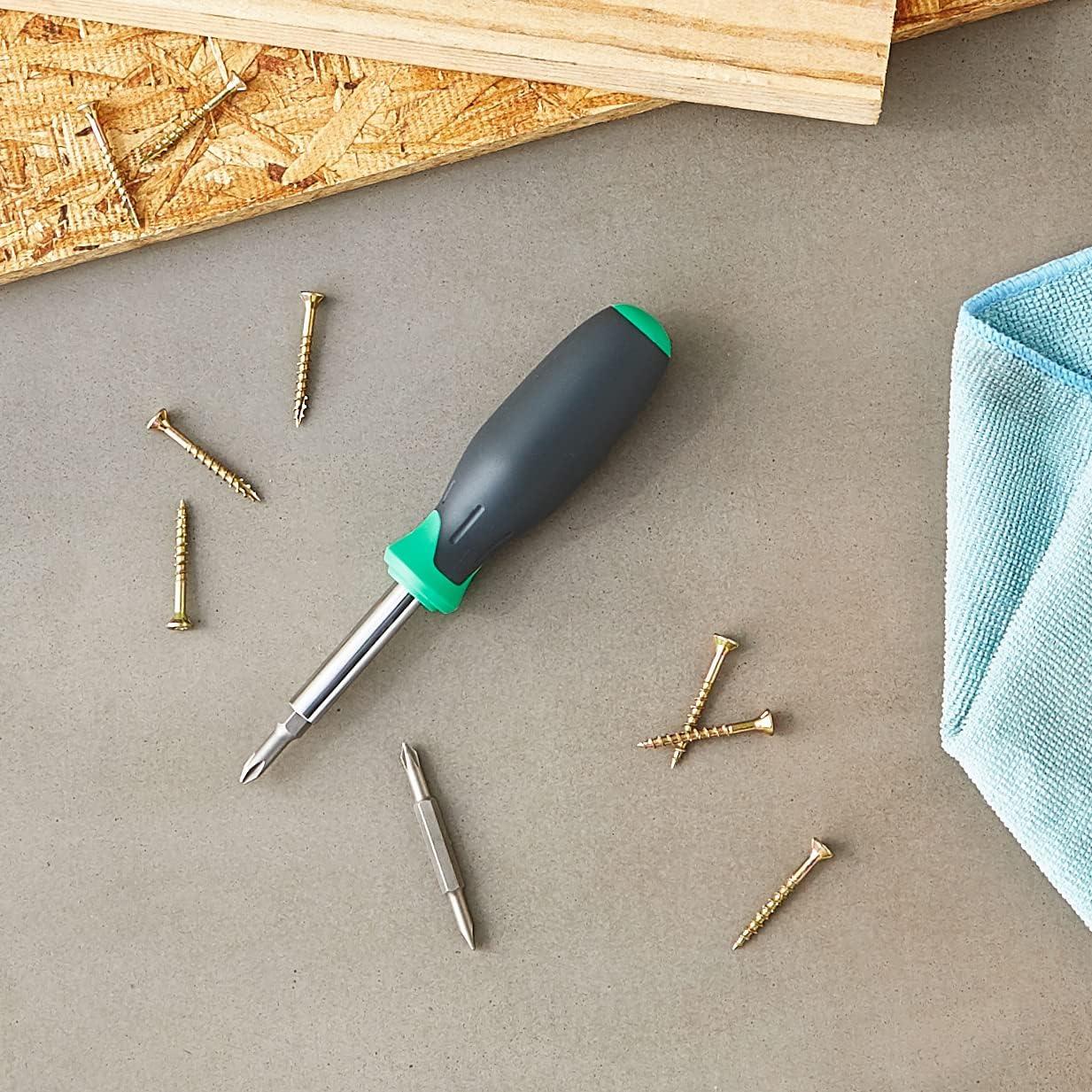 Destornillador 6 en 1 Amazon Basics con Punta Intercambiable