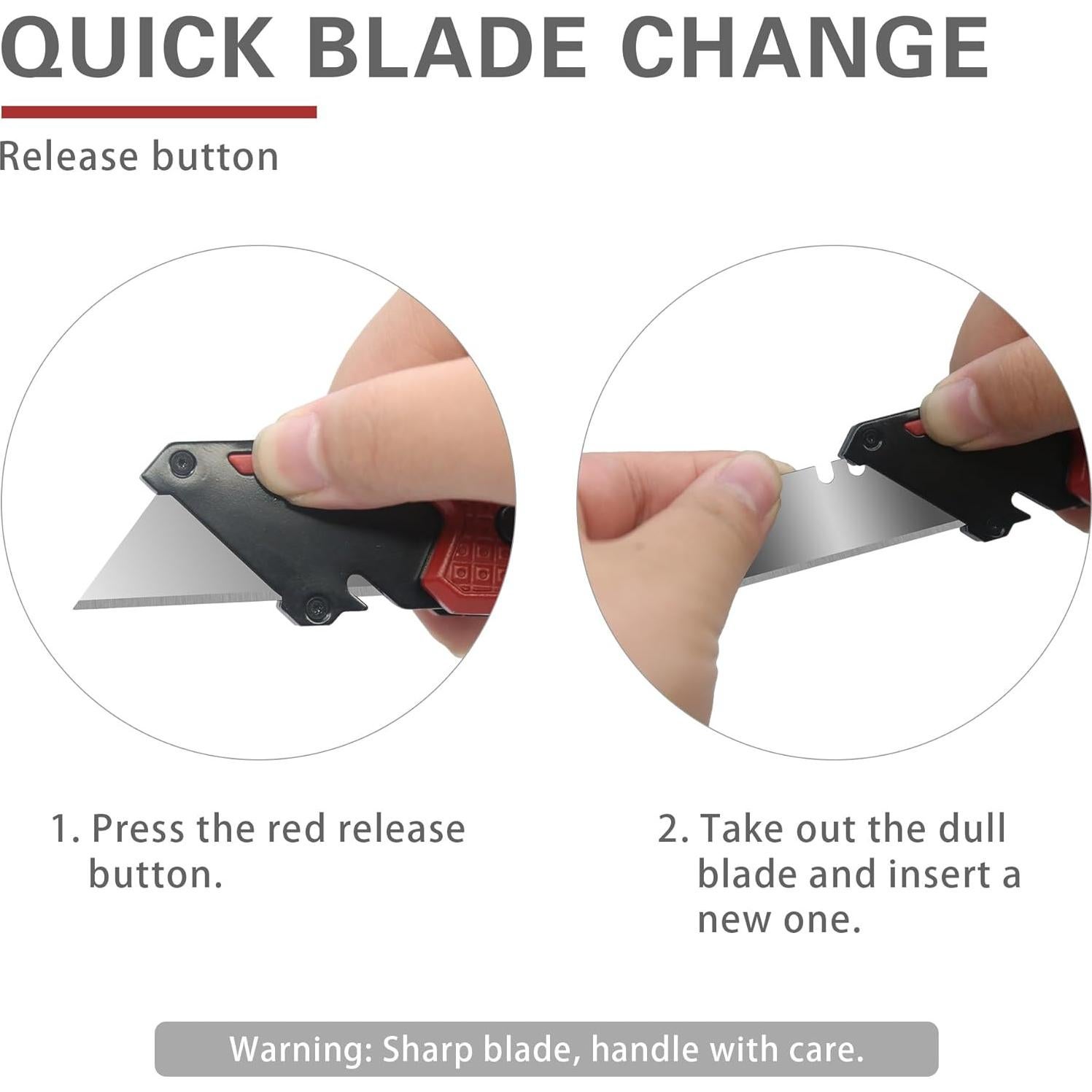 Cuchillo Utility Plegable XW 5-en-1 con Destornillador Rojo/Negro