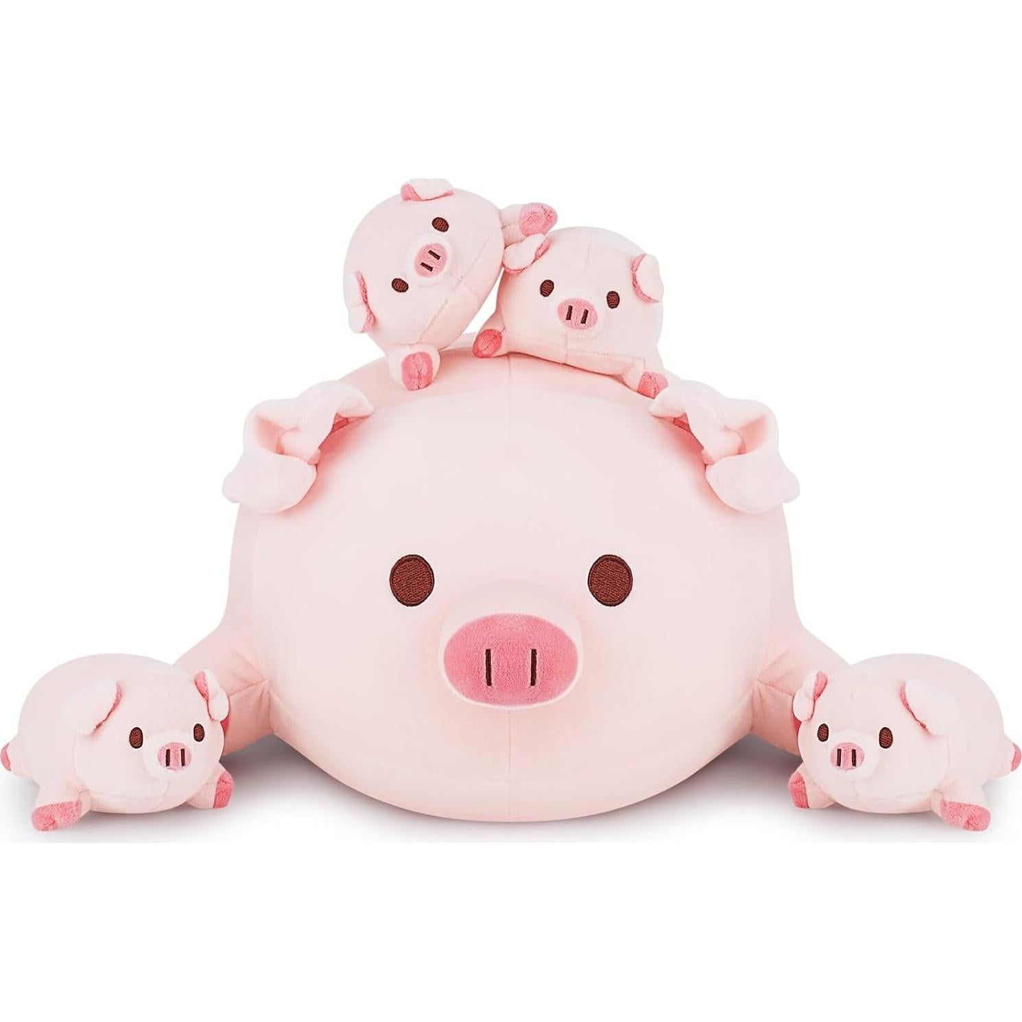 Almohada de Cerdo de Peluche Achwishap 5PCS Familiar 40cm