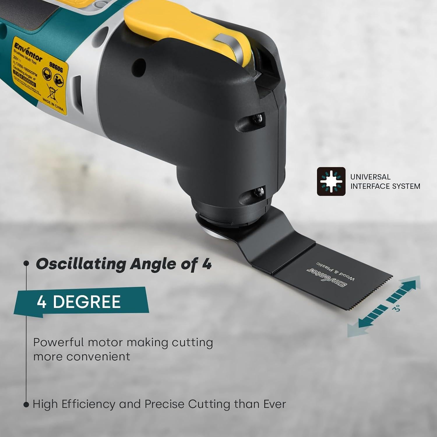 Herramienta Oscilante Inalámbrica Enventor 20V con 28 Accesorios