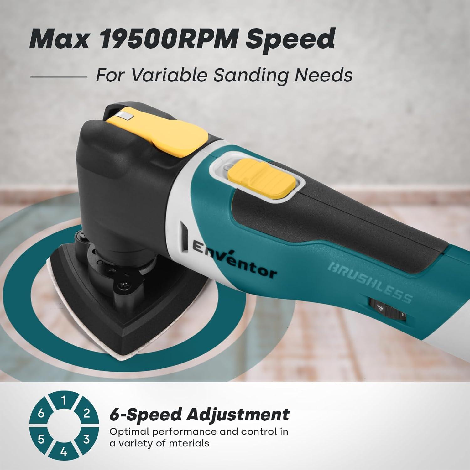 Herramienta Oscilante Inalámbrica Enventor 20V con 28 Accesorios