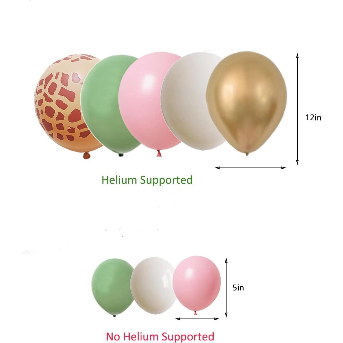 Globos de Safari Finypa 80 Piezas Decoración Rosa Verde