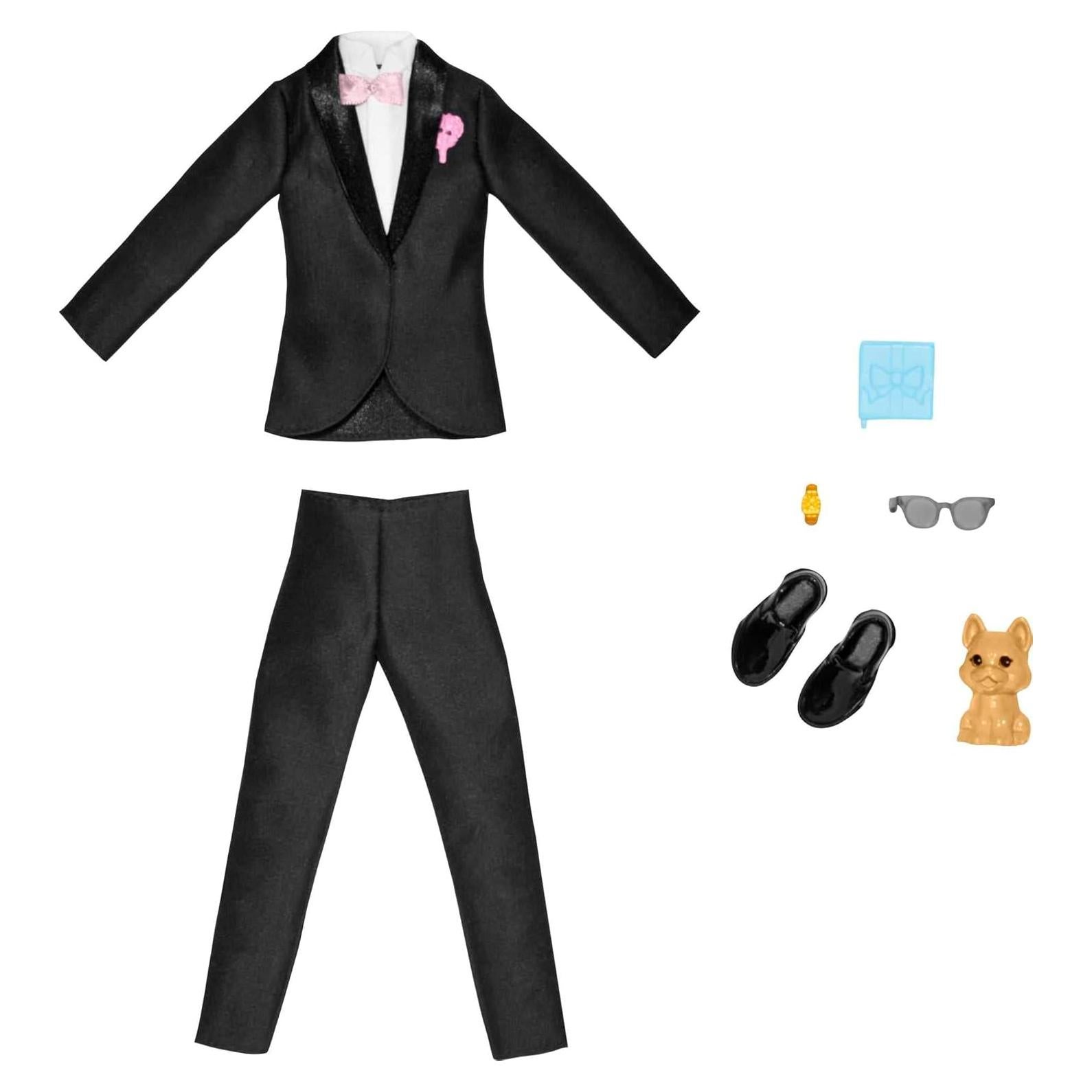 Conjunto Nupcial Ken Barbie - Esmoquin, Zapatos y Accesorios