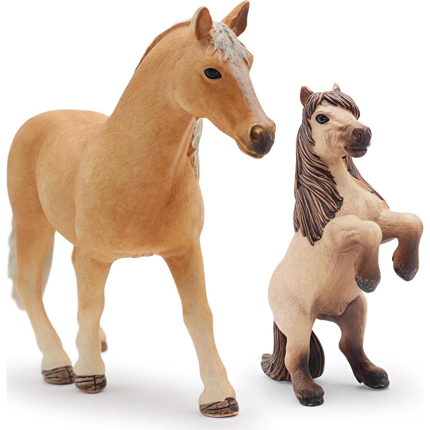 Figuras de Animales de Granja Gemini&Genius - Caballos Marrones