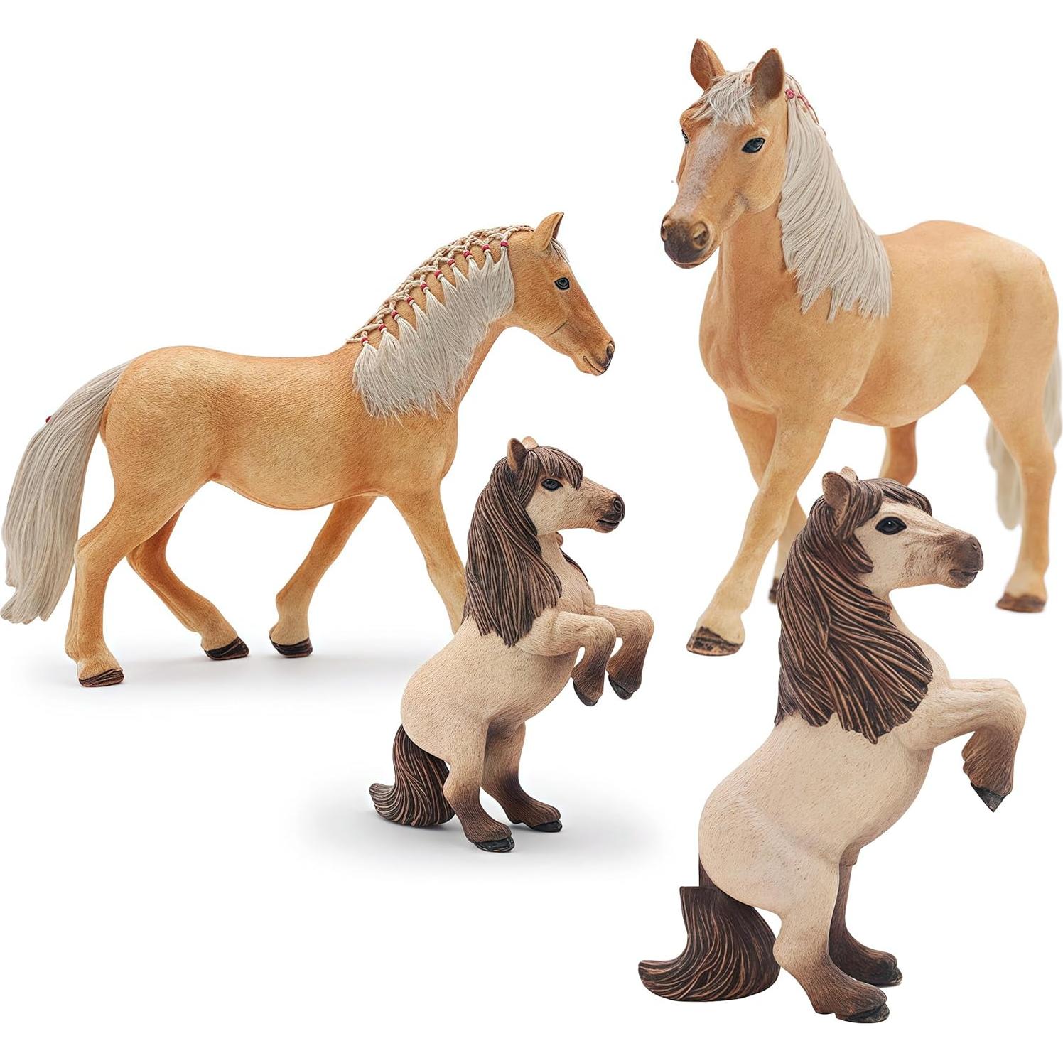 Figuras de Animales de Granja Gemini&Genius - Caballos Marrones