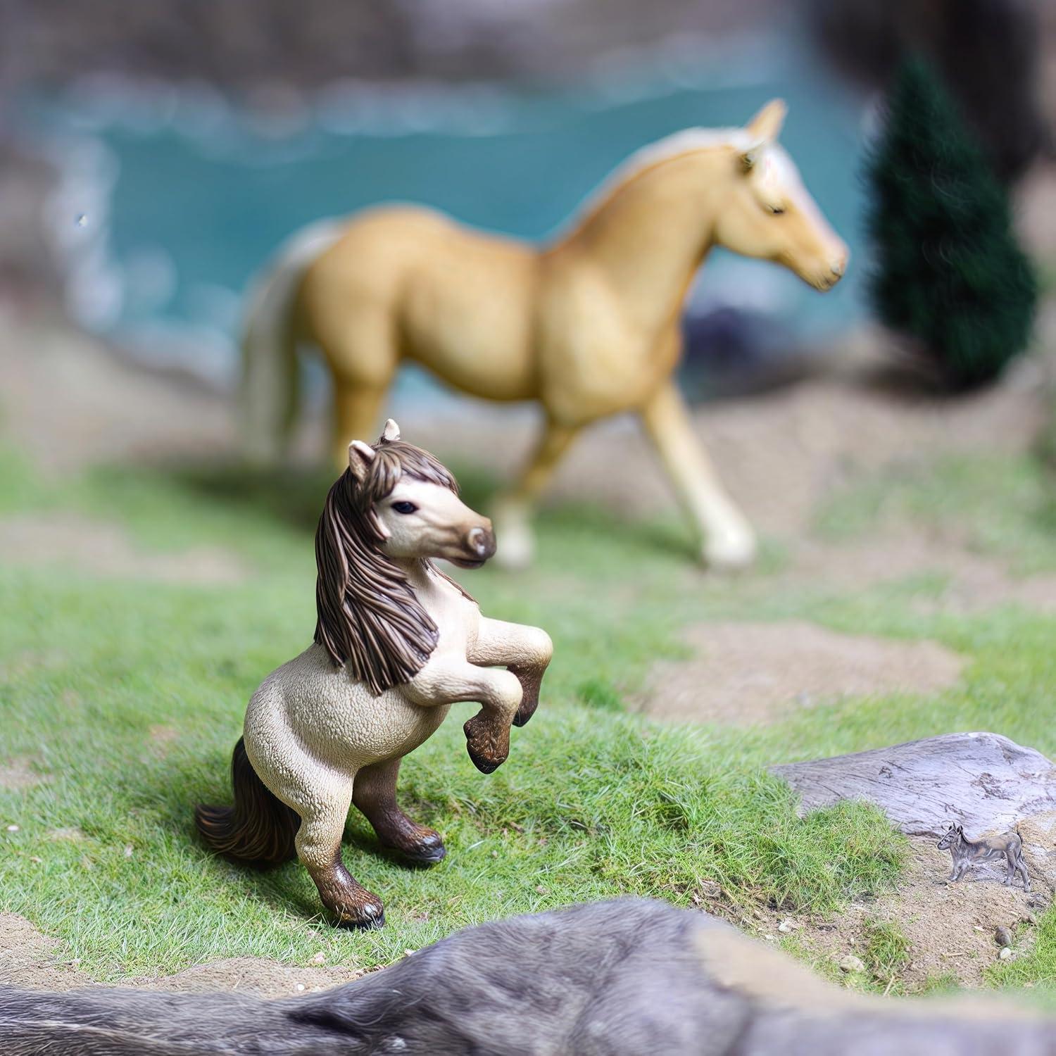 Figuras de Animales de Granja Gemini&Genius - Caballos Marrones