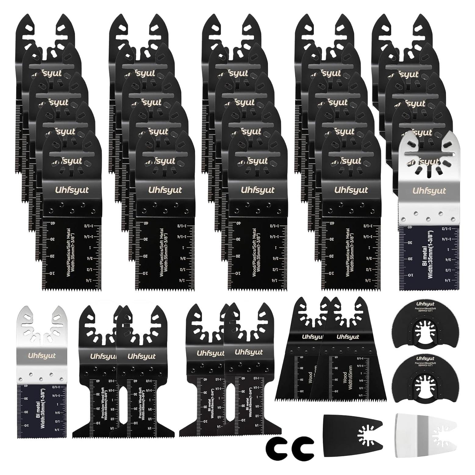Juego de 38 Hojas de Sierra Oscilante Uhfsyut - Acero Alto Carbono