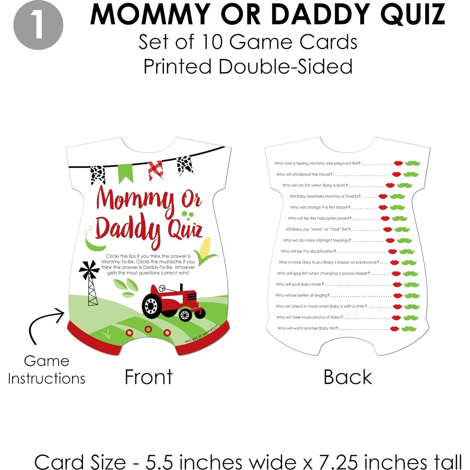 Juegos de Baby Shower Granja - 4 Juegos + 40 Tarjetas