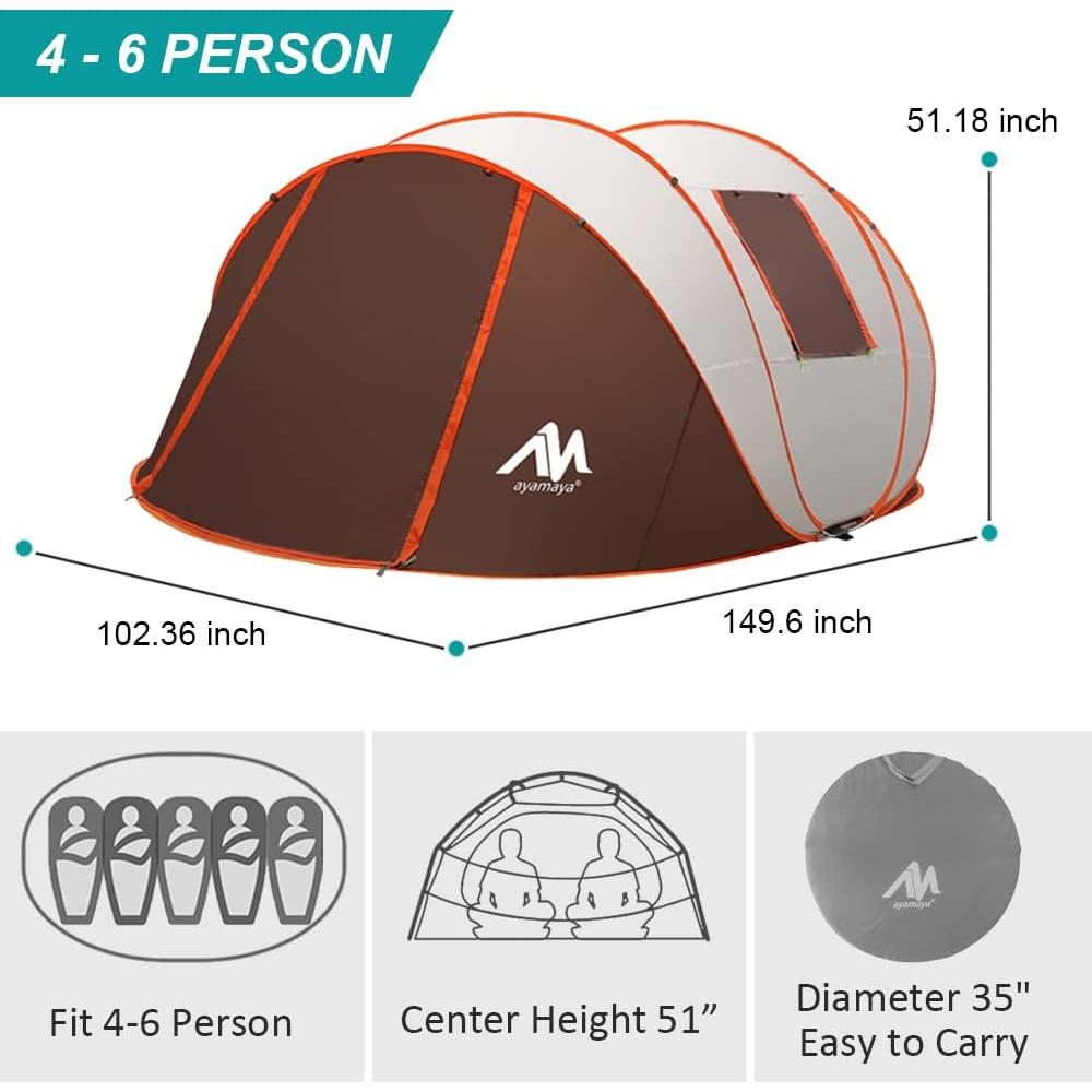 Carpa Pop Up AYAMAYA para 6 Personas Impermeable