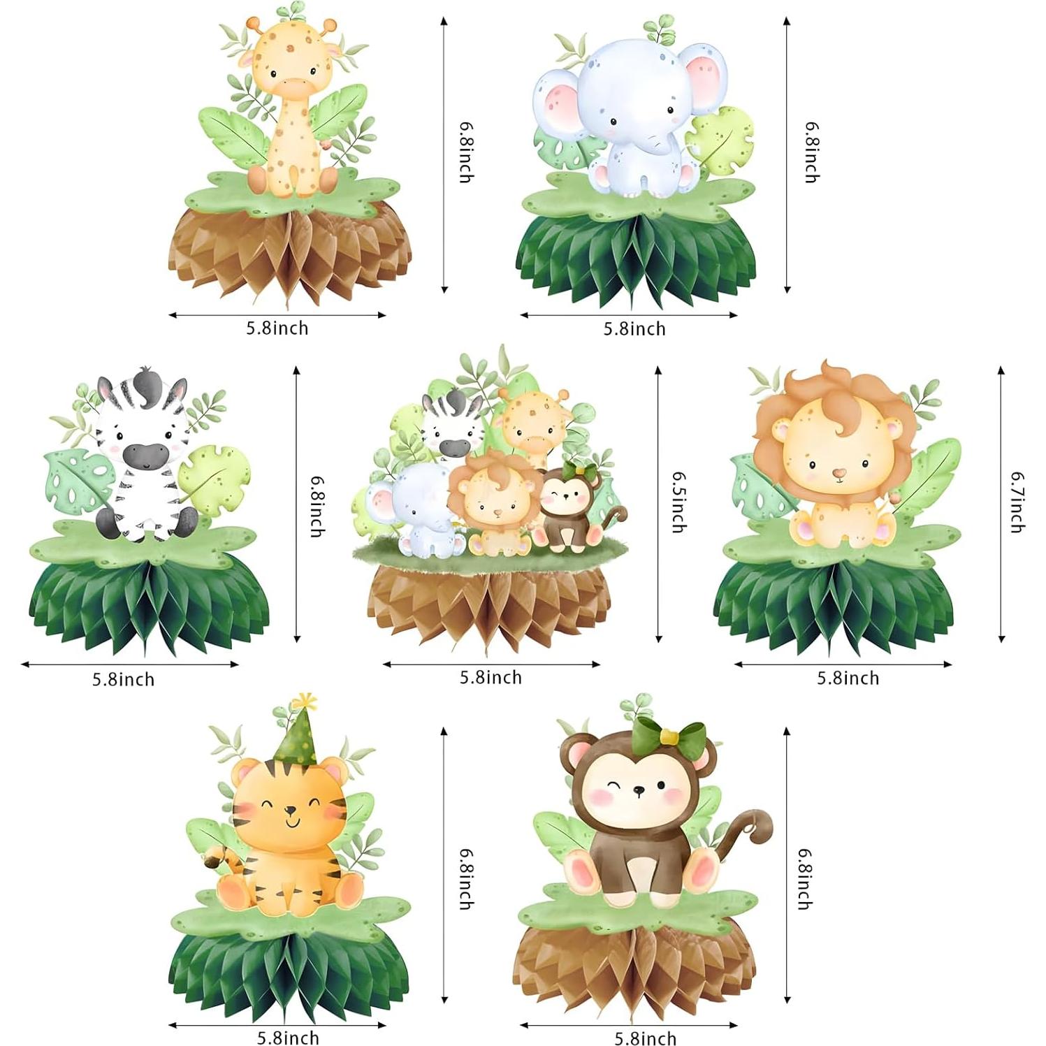 7 Piezas Decoraciones Fiesta Animales Granja Jamonxi